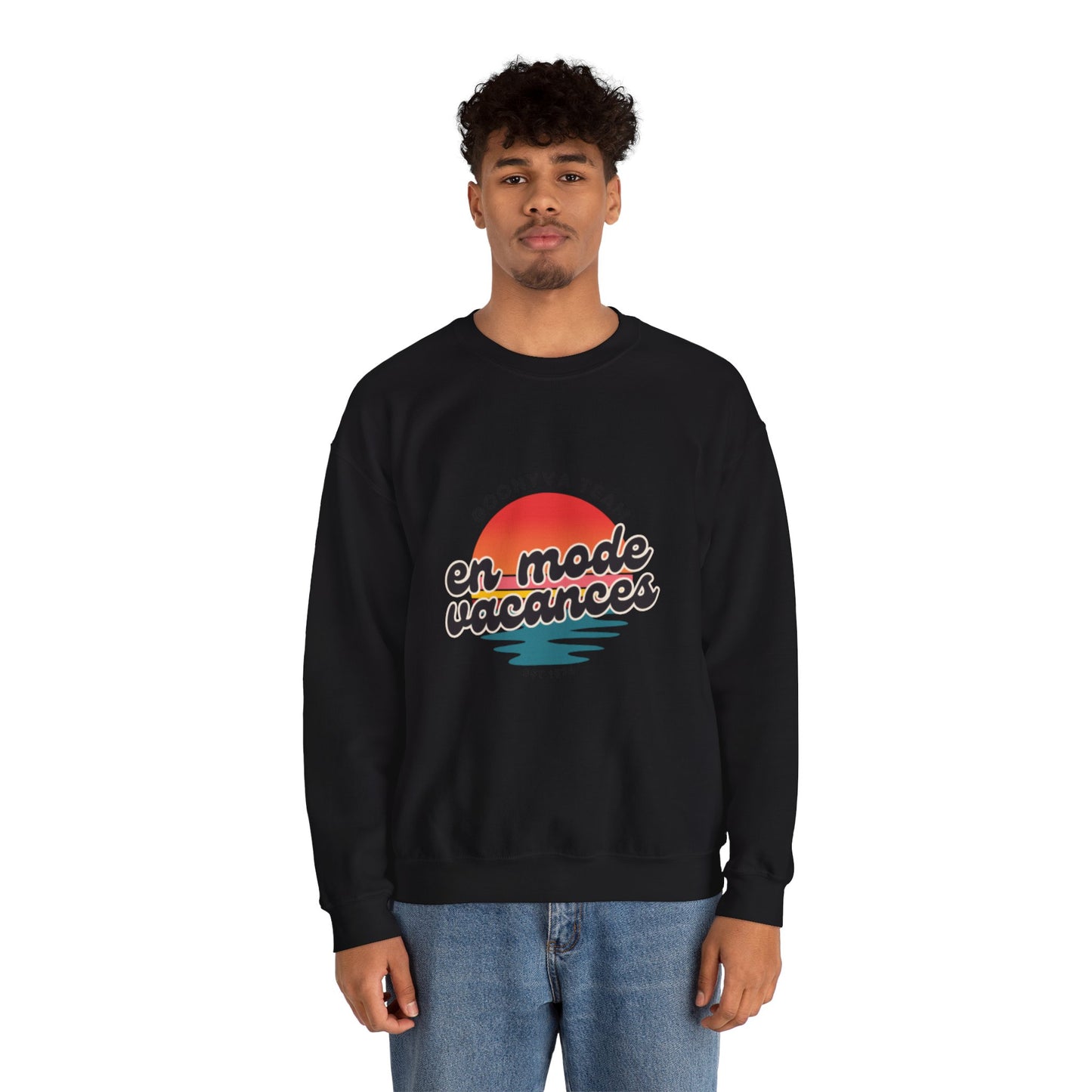Chandail Col Rond "Chill Vibes" Pour les journées décontractées  Idéal pour la détente douillette  Parfait pour le voyage  Cadeau pour les amis  Style vacances