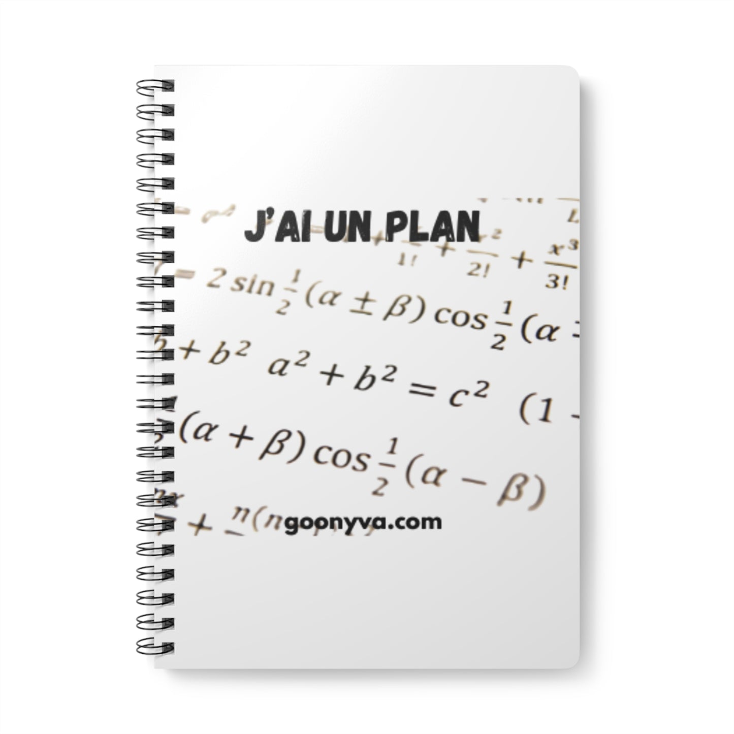 Carnet à spirale A5 avec design de plan motivant Journal d'étude  Planificateur d'objectifs  Cadeau pour étudiants et professeurs  Fournitures de bureau