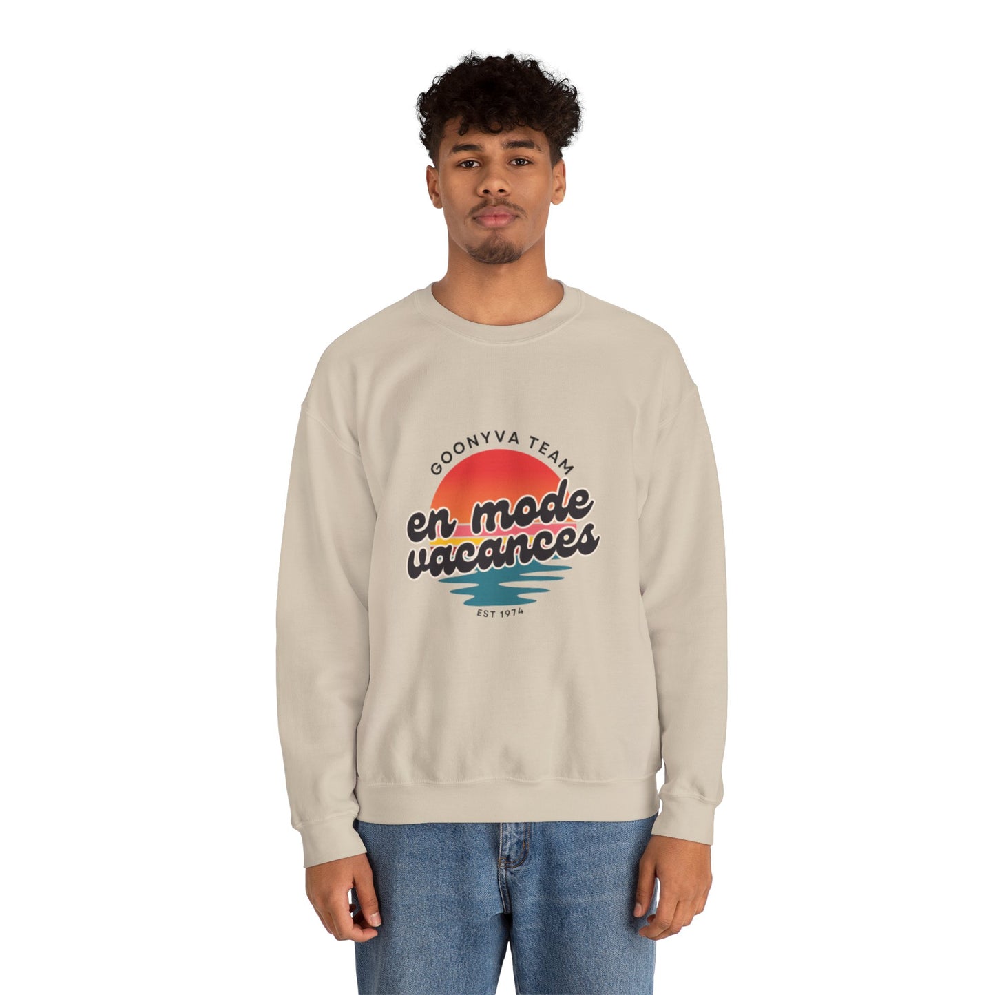 Chandail Col Rond "Chill Vibes" Pour les journées décontractées  Idéal pour la détente douillette  Parfait pour le voyage  Cadeau pour les amis  Style vacances