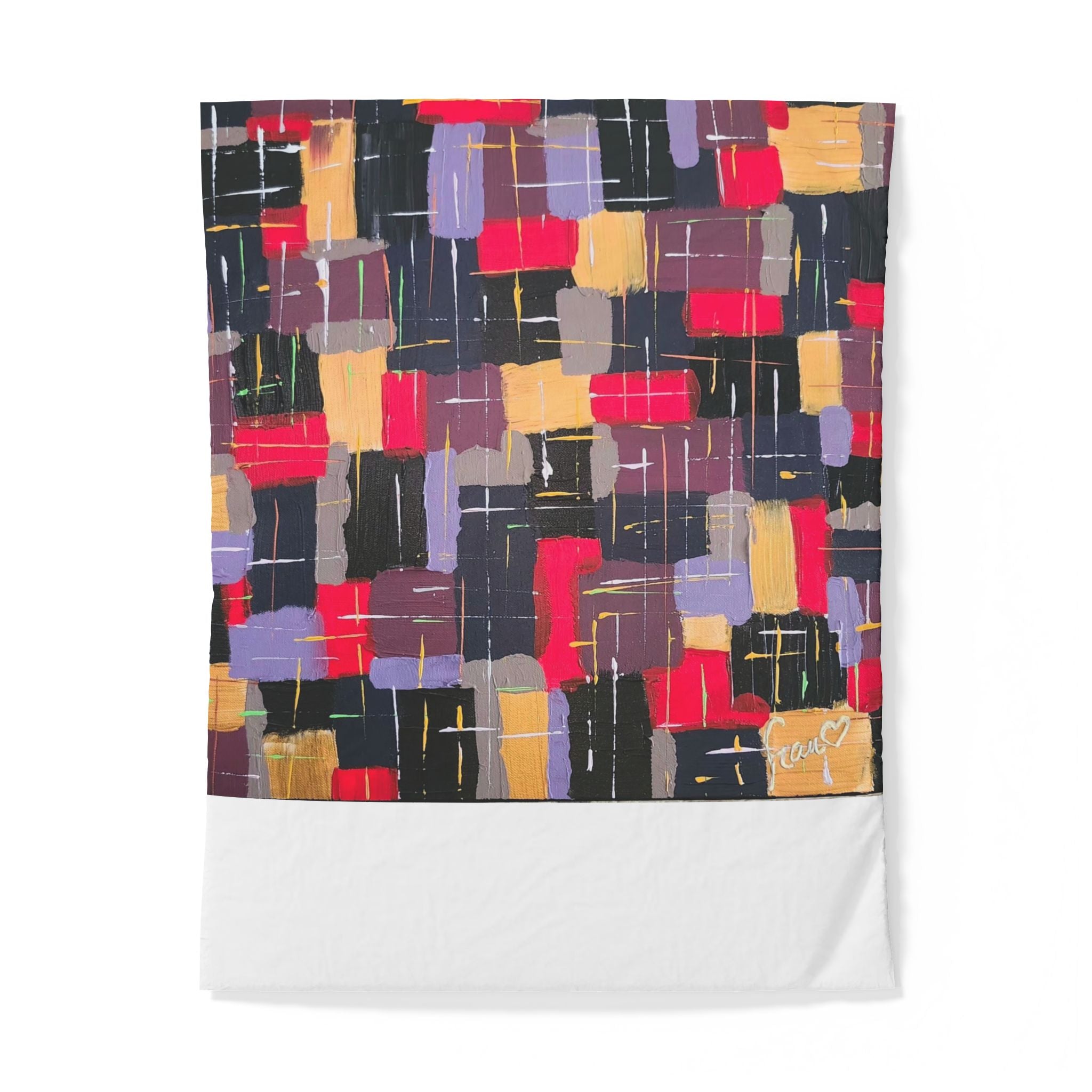 Abstract Color Block Duvet Cover — Modern Geometric Cotton Bedding