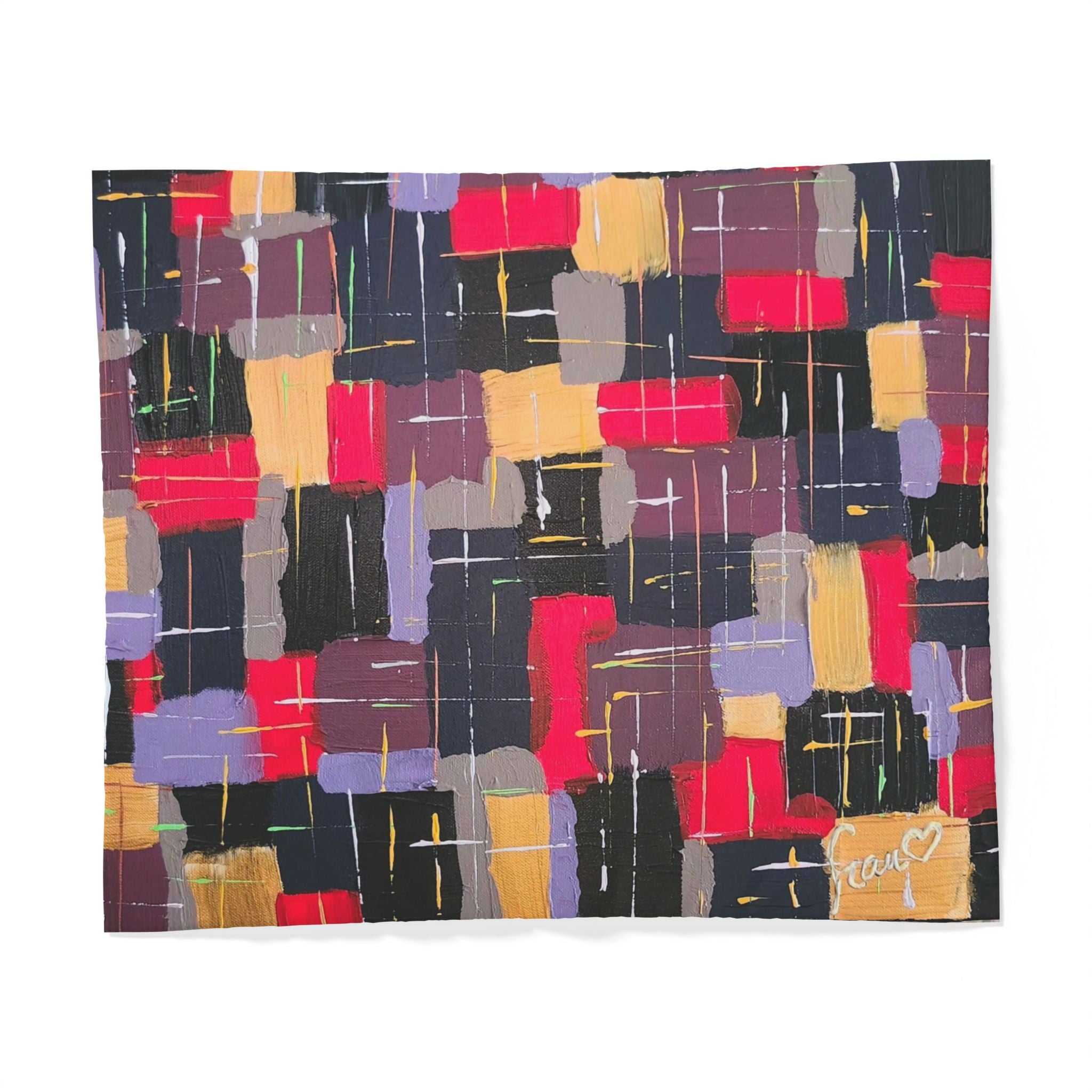 Abstract Color Block Duvet Cover — Modern Geometric Cotton Bedding