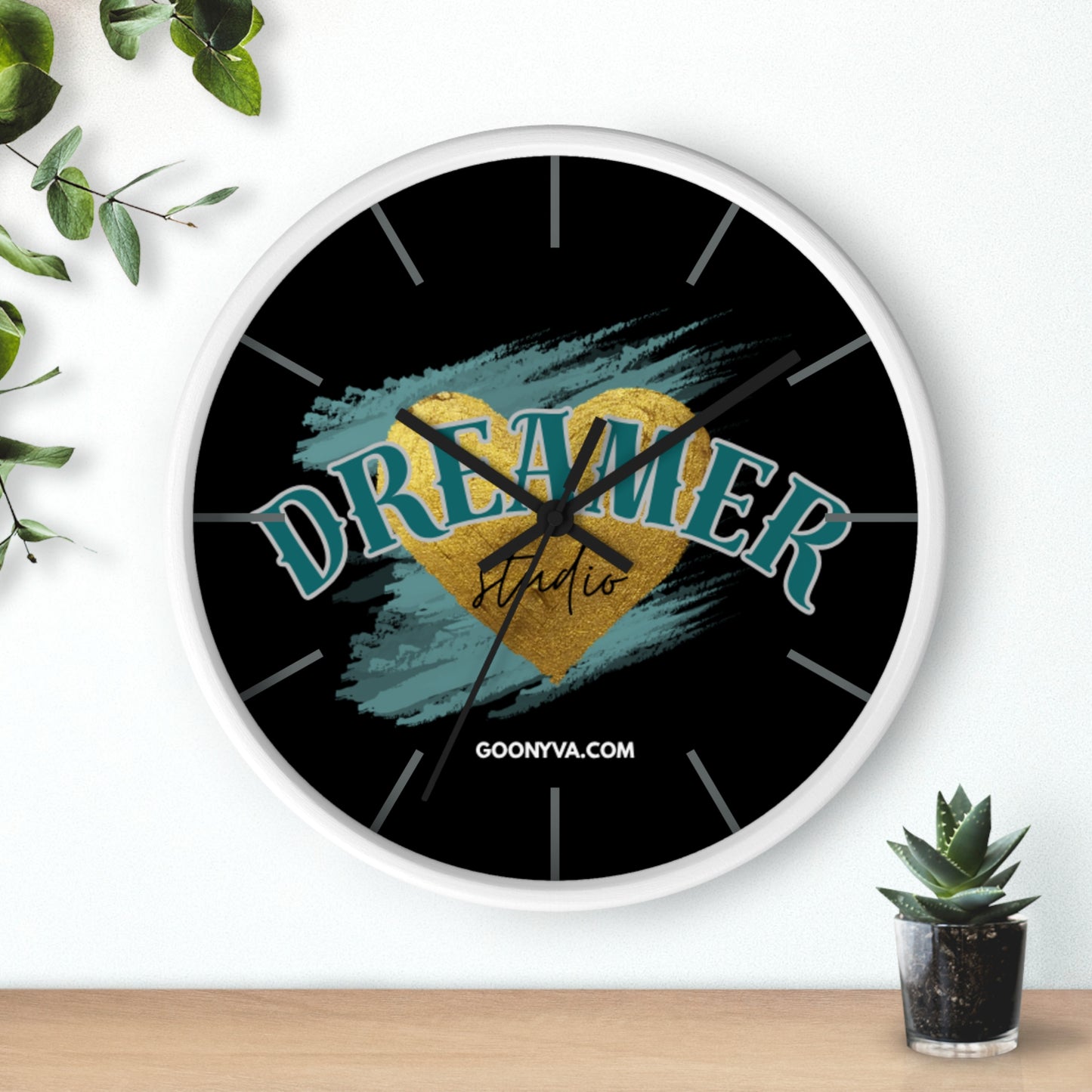 Horloge murale "Cœur de Rêveur" Décoration inspirante pour la maison et le bureau  Cadeau pour les rêveurs  Art de motivation  Décoration murale unique