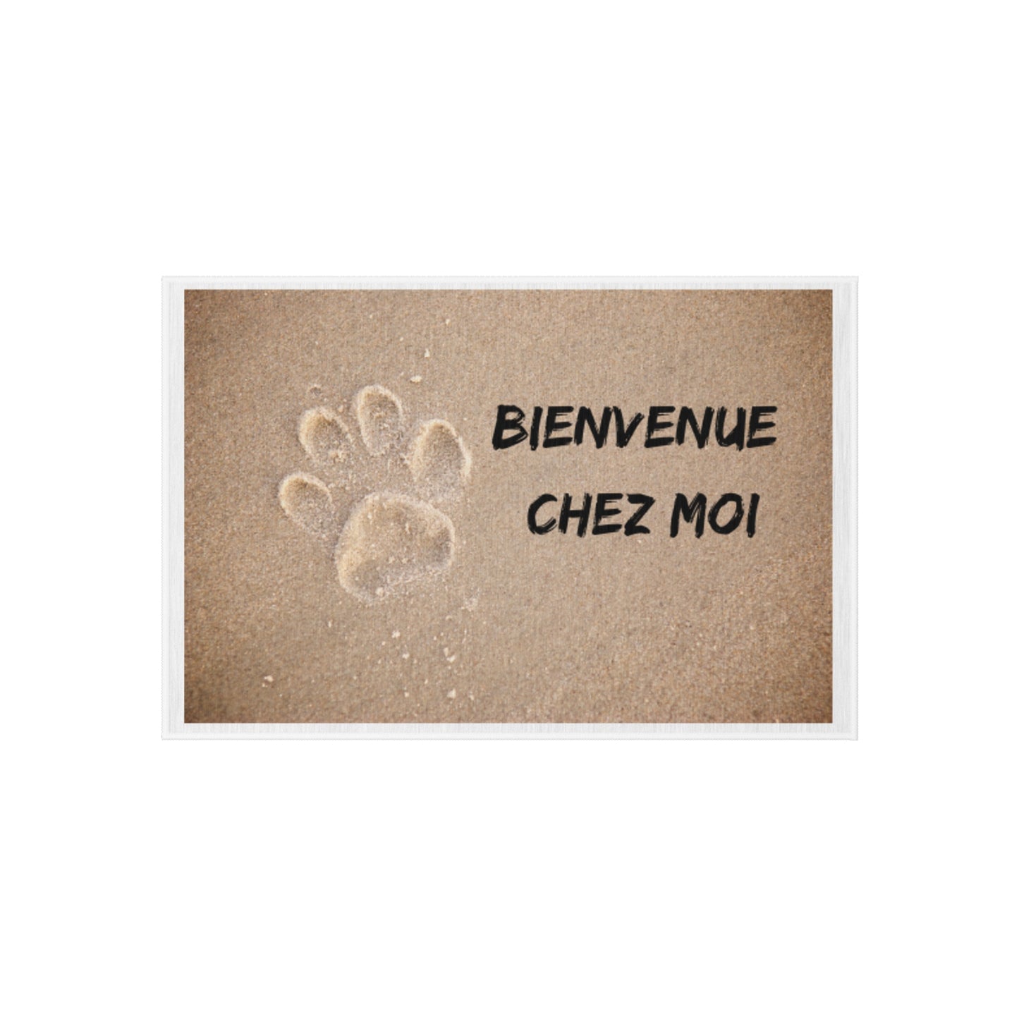 Paillasson d'Extérieur "Bienvenue Patte" – Le Tapis Idéal pour Nos Amis à Quatre Pattes. Décoration de Porche Tendance, Parfait Cadeau pour les Amoureux des Chiens.