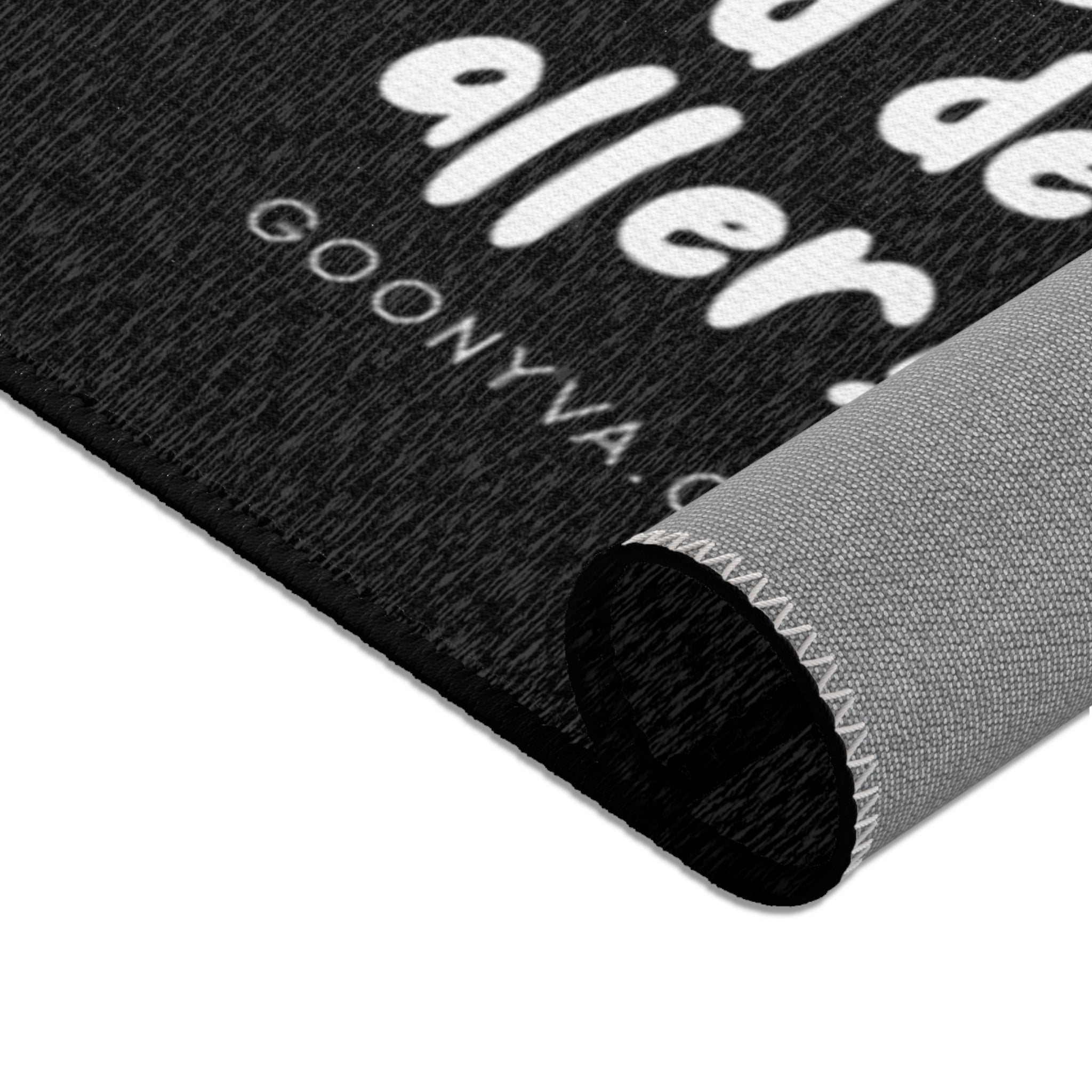 Tapis de Sol Design avec Citation Inspirante – L'Élément Moderne pour Votre Intérieur. Accessoire Indispensable pour le Salon, Parfait pour Offrir.