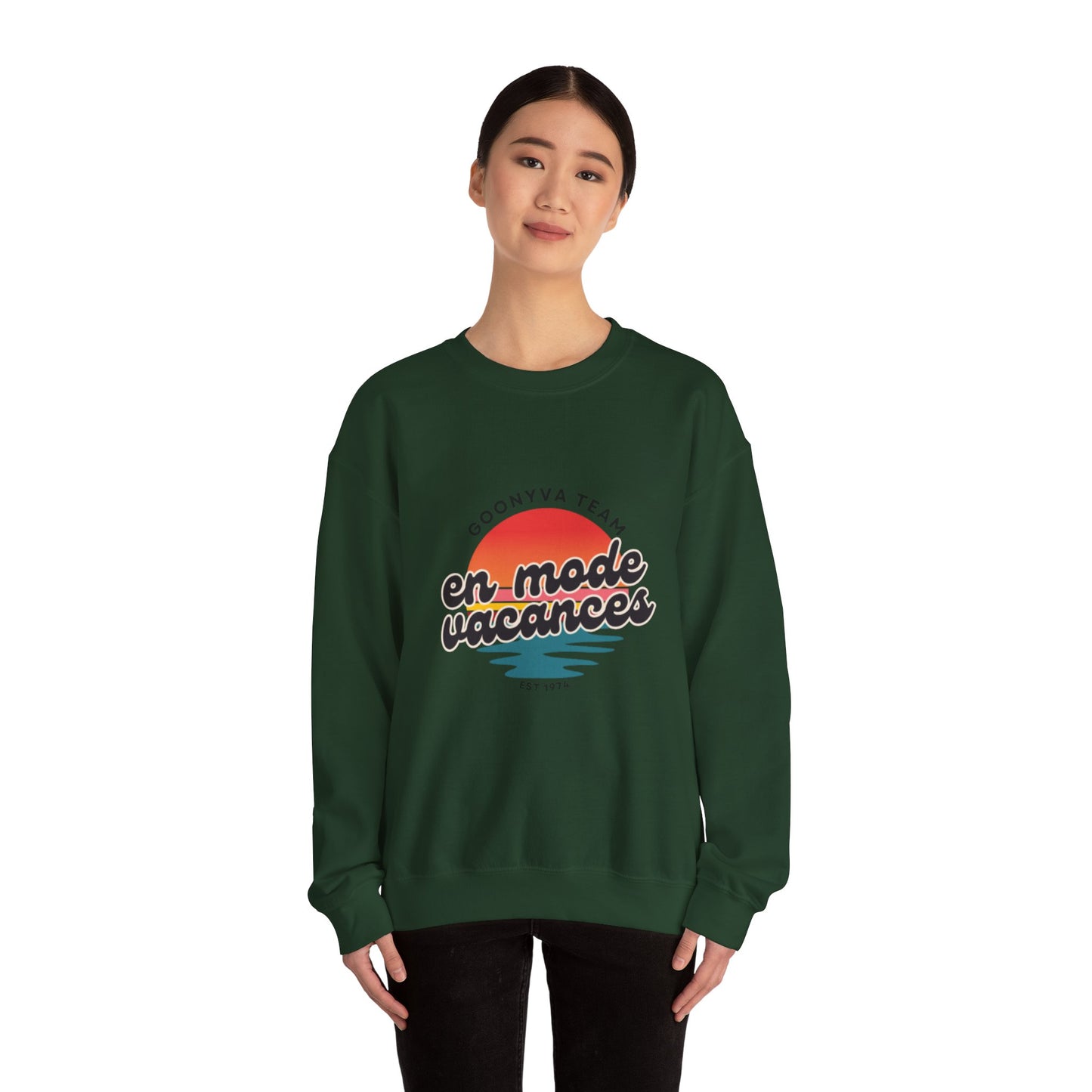 Chandail Col Rond "Chill Vibes" Pour les journées décontractées  Idéal pour la détente douillette  Parfait pour le voyage  Cadeau pour les amis  Style vacances