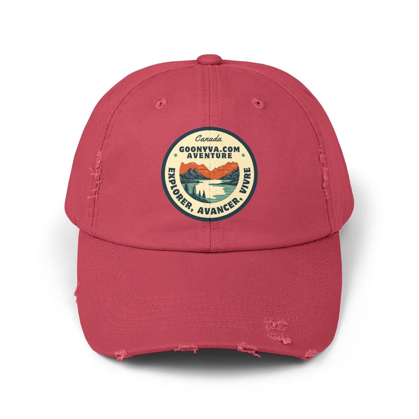 Casquette Unisexe Distressed "Aventure Vintage" Décontractée  Casquette d'explorateur  Cadeau pour les voyageurs  Plaisirs en plein air  Accessoire de mode tendance