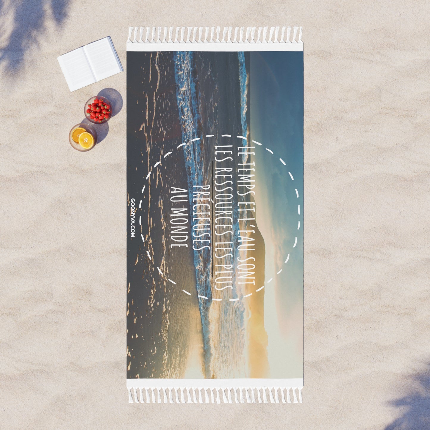 Serviette de plage Boho - Ambiance bord de mer décontractée, parfaite pour le plaisir estival, les journées à la plage, les fêtes au bord de la piscine, les voyages et la décoration bohème.