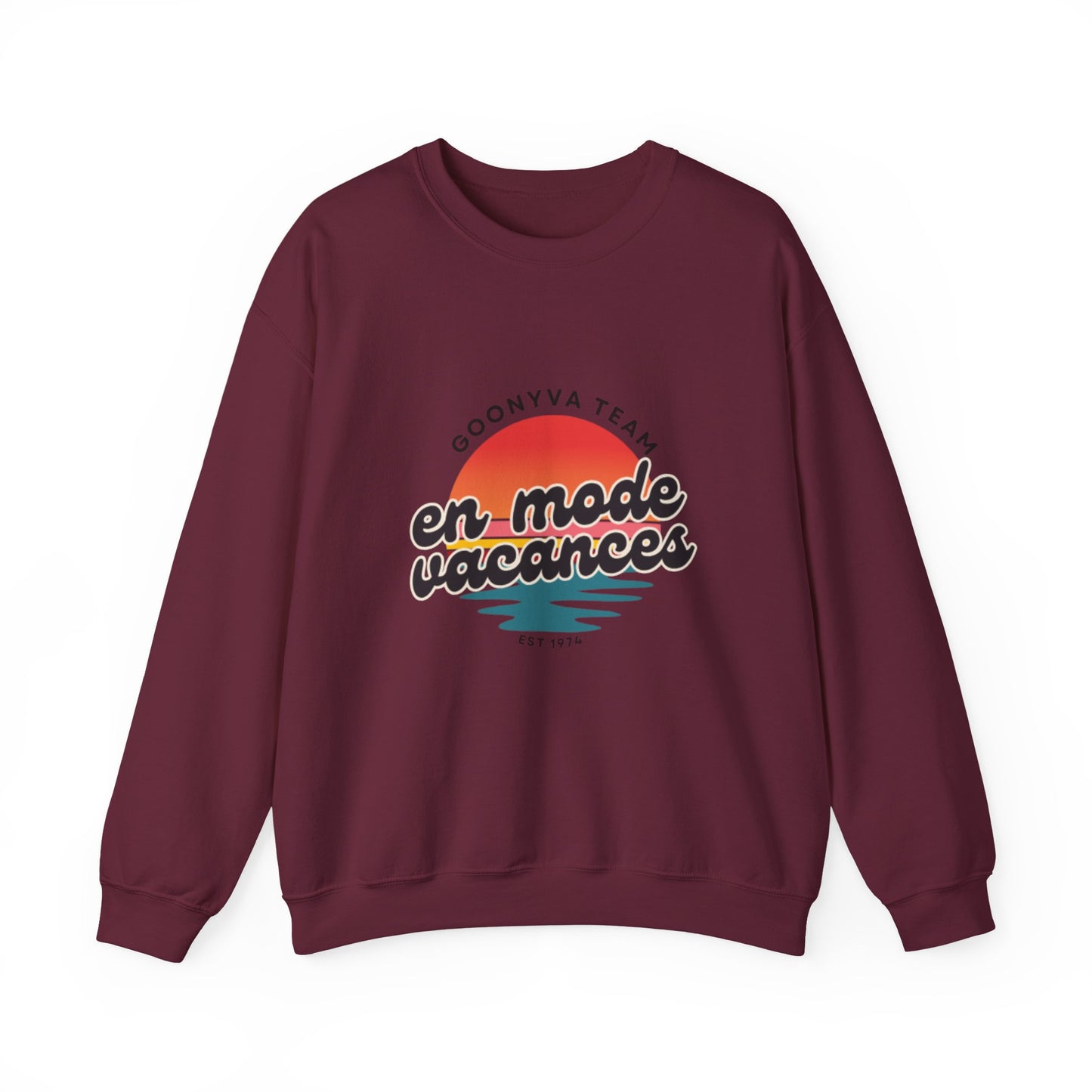 Chandail Col Rond "Chill Vibes" Pour les journées décontractées  Idéal pour la détente douillette  Parfait pour le voyage  Cadeau pour les amis  Style vacances