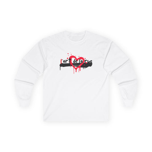 T-shirt à Manches Longues Cœur Artistique | T-shirt Graphique pour Amateurs d'Art, Cadeau pour Âmes Créatives, Mode Unisexe, Vêtement Décontracté.
