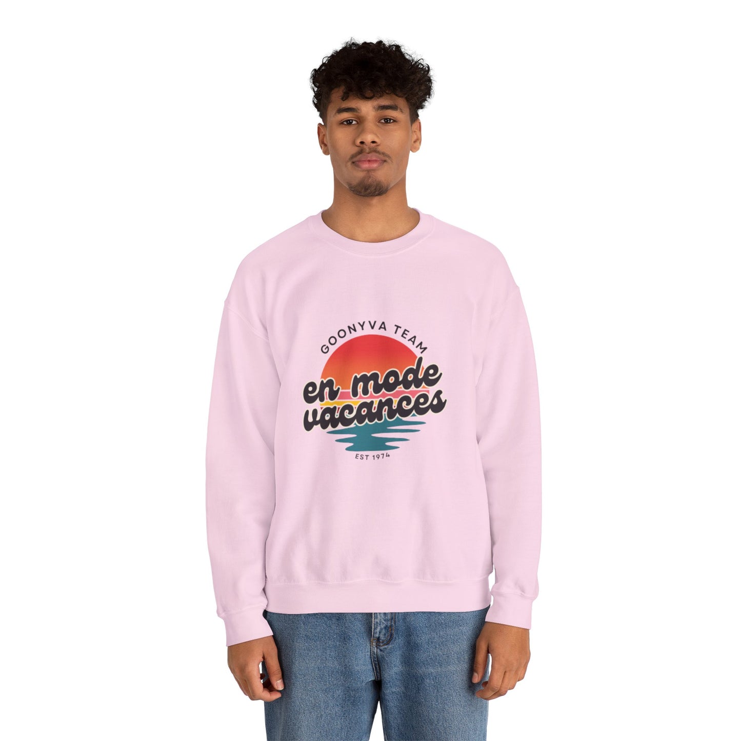 Chandail Col Rond "Chill Vibes" Pour les journées décontractées  Idéal pour la détente douillette  Parfait pour le voyage  Cadeau pour les amis  Style vacances