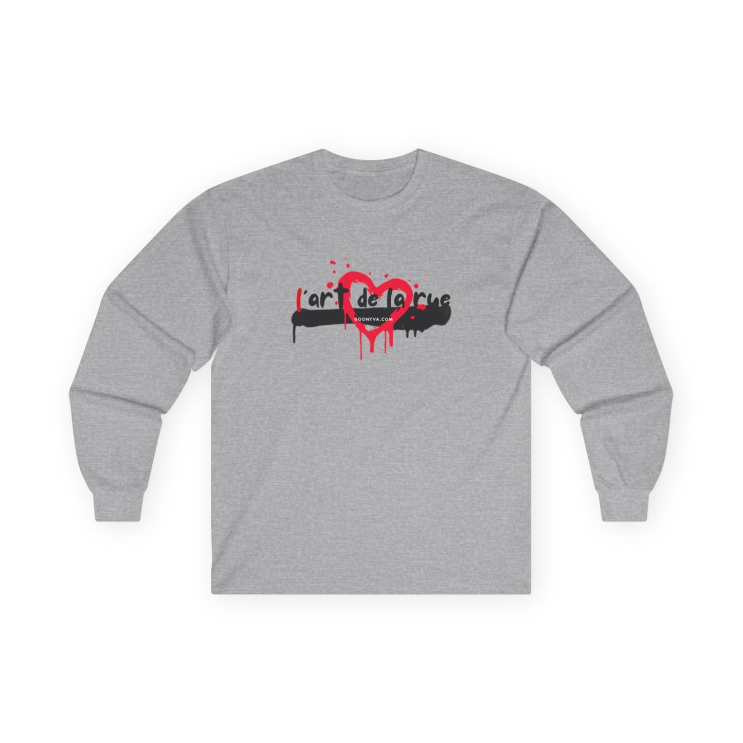 T-shirt à Manches Longues Cœur Artistique | T-shirt Graphique pour Amateurs d'Art, Cadeau pour Âmes Créatives, Mode Unisexe, Vêtement Décontracté.