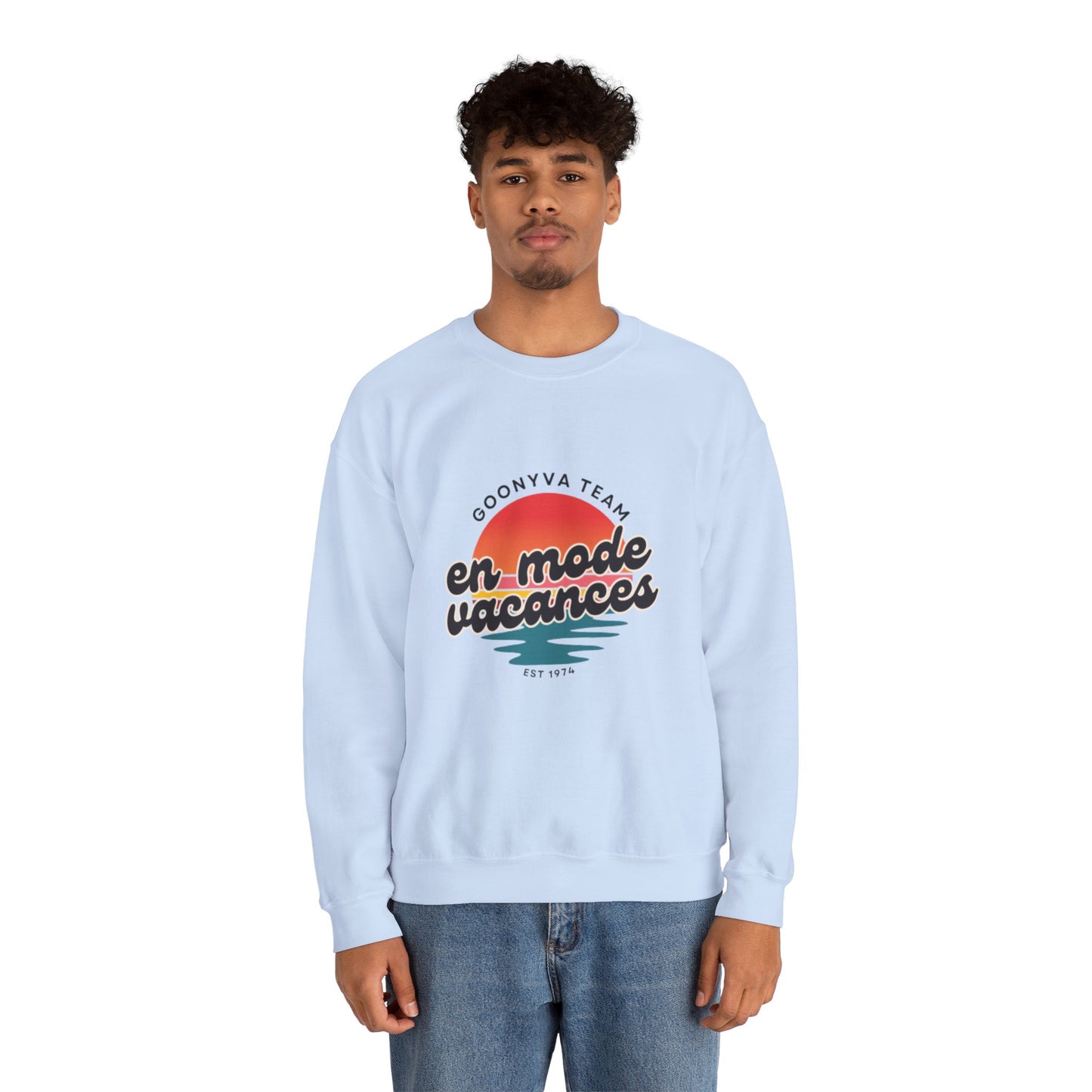 Chandail Col Rond "Chill Vibes" Pour les journées décontractées  Idéal pour la détente douillette  Parfait pour le voyage  Cadeau pour les amis  Style vacances
