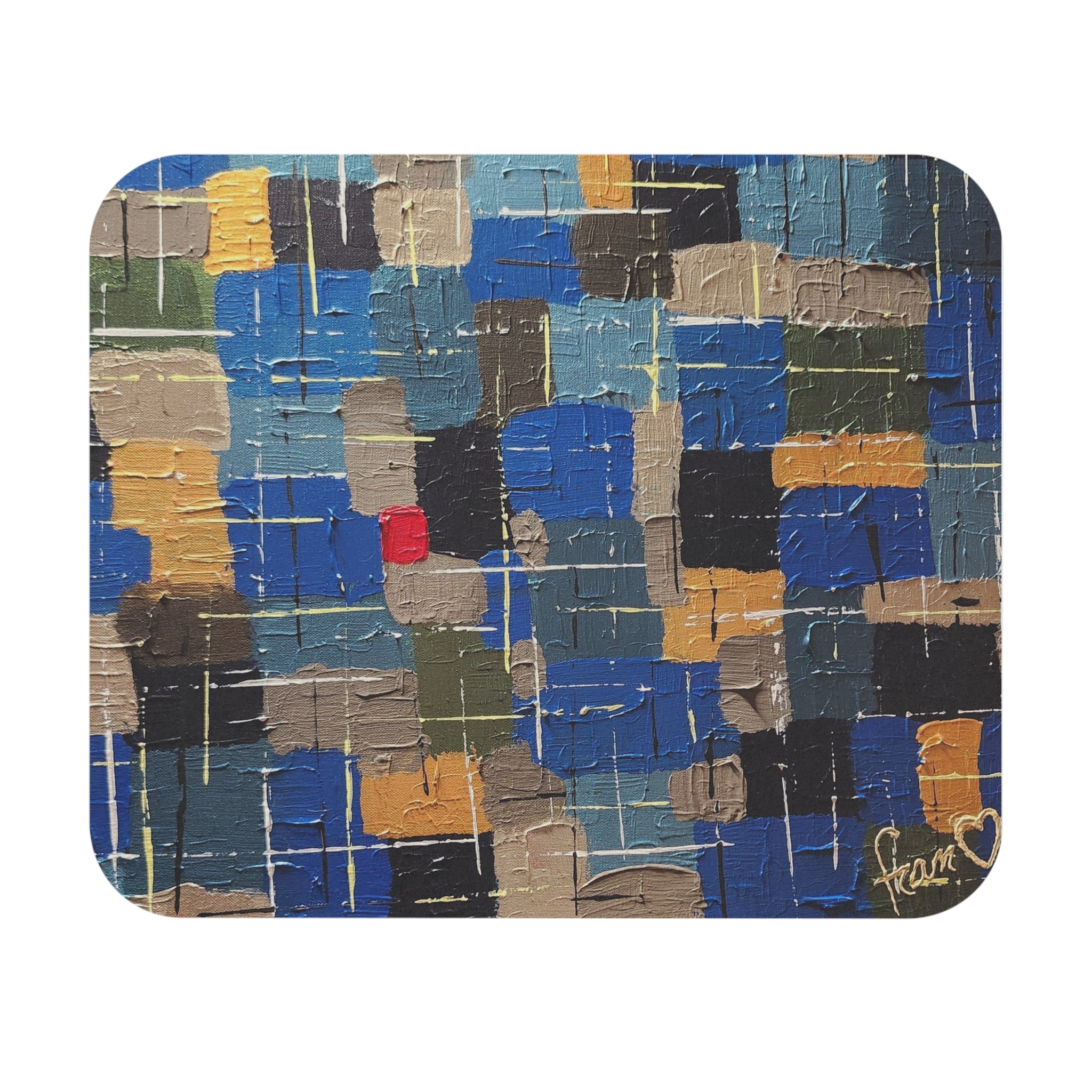 Tapis de souris de l'artiste peintre Marc Francoeur ayant comme titre L'intrus