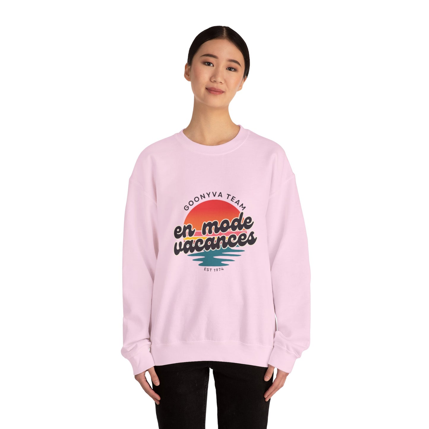 Chandail Col Rond "Chill Vibes" Pour les journées décontractées  Idéal pour la détente douillette  Parfait pour le voyage  Cadeau pour les amis  Style vacances