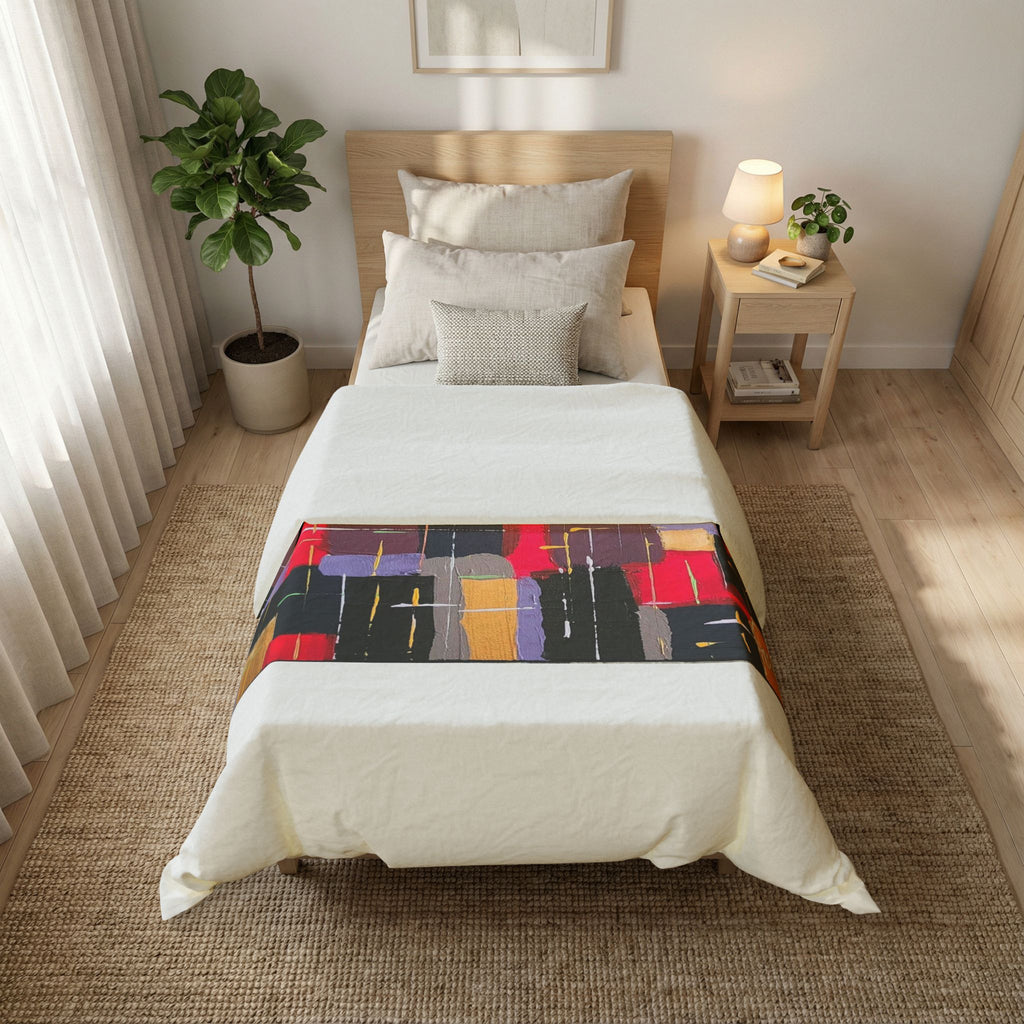 Abstract Color Block Duvet Cover — Modern Geometric Cotton Bedding