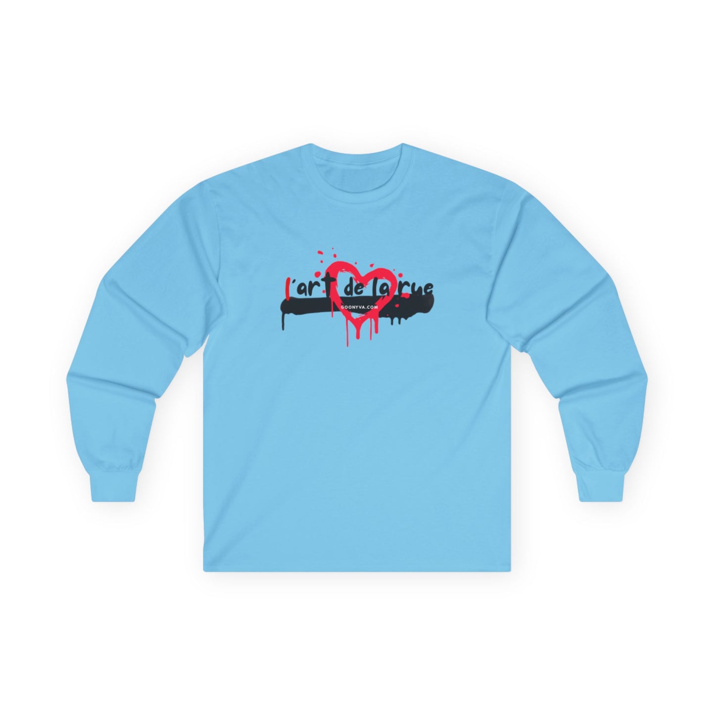 T-shirt à Manches Longues Cœur Artistique | T-shirt Graphique pour Amateurs d'Art, Cadeau pour Âmes Créatives, Mode Unisexe, Vêtement Décontracté.