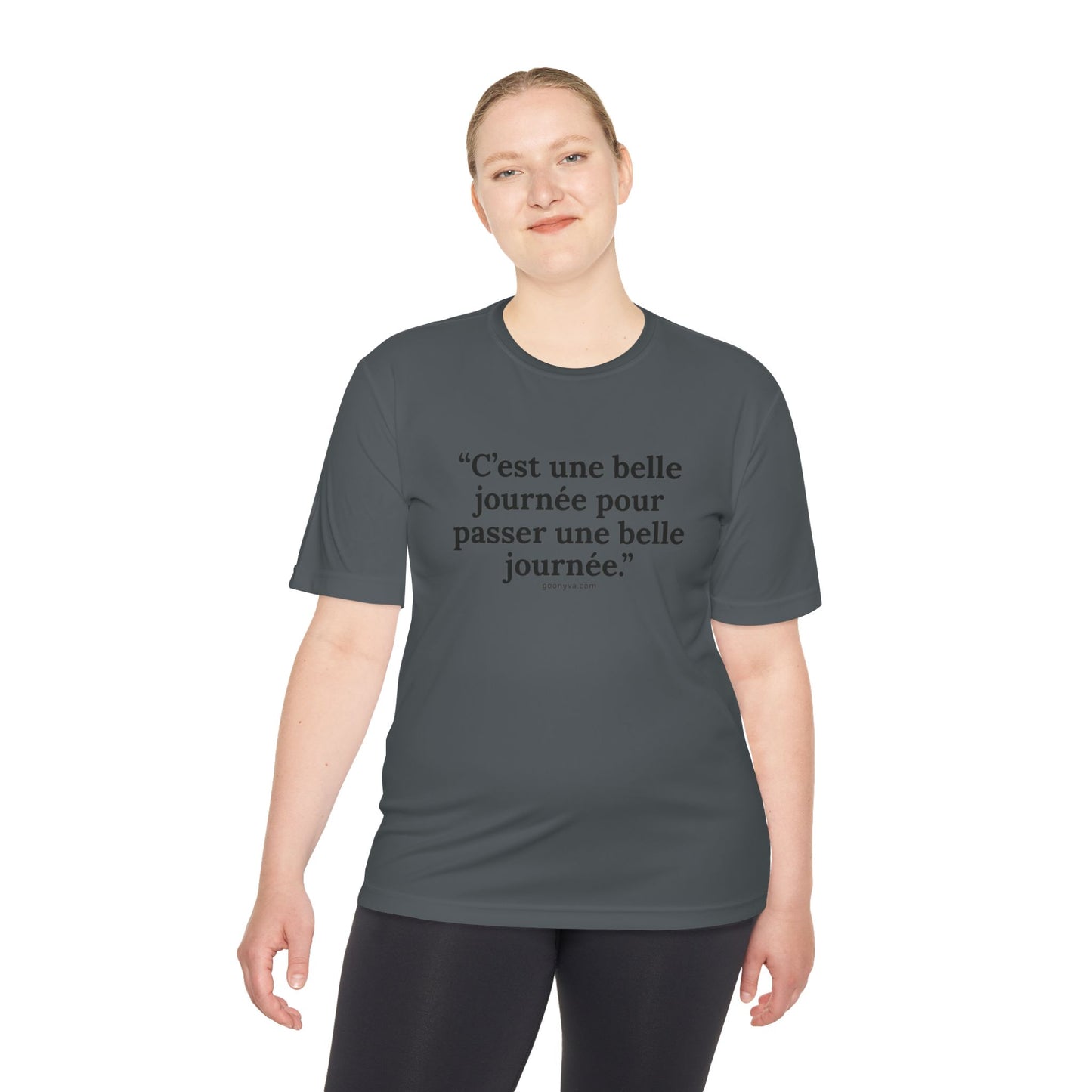 T-shirt Chic avec Citation Française - Parfait pour le style décontracté, les cadeaux, les voyages, le fitness et l'inspiration quotidienne.