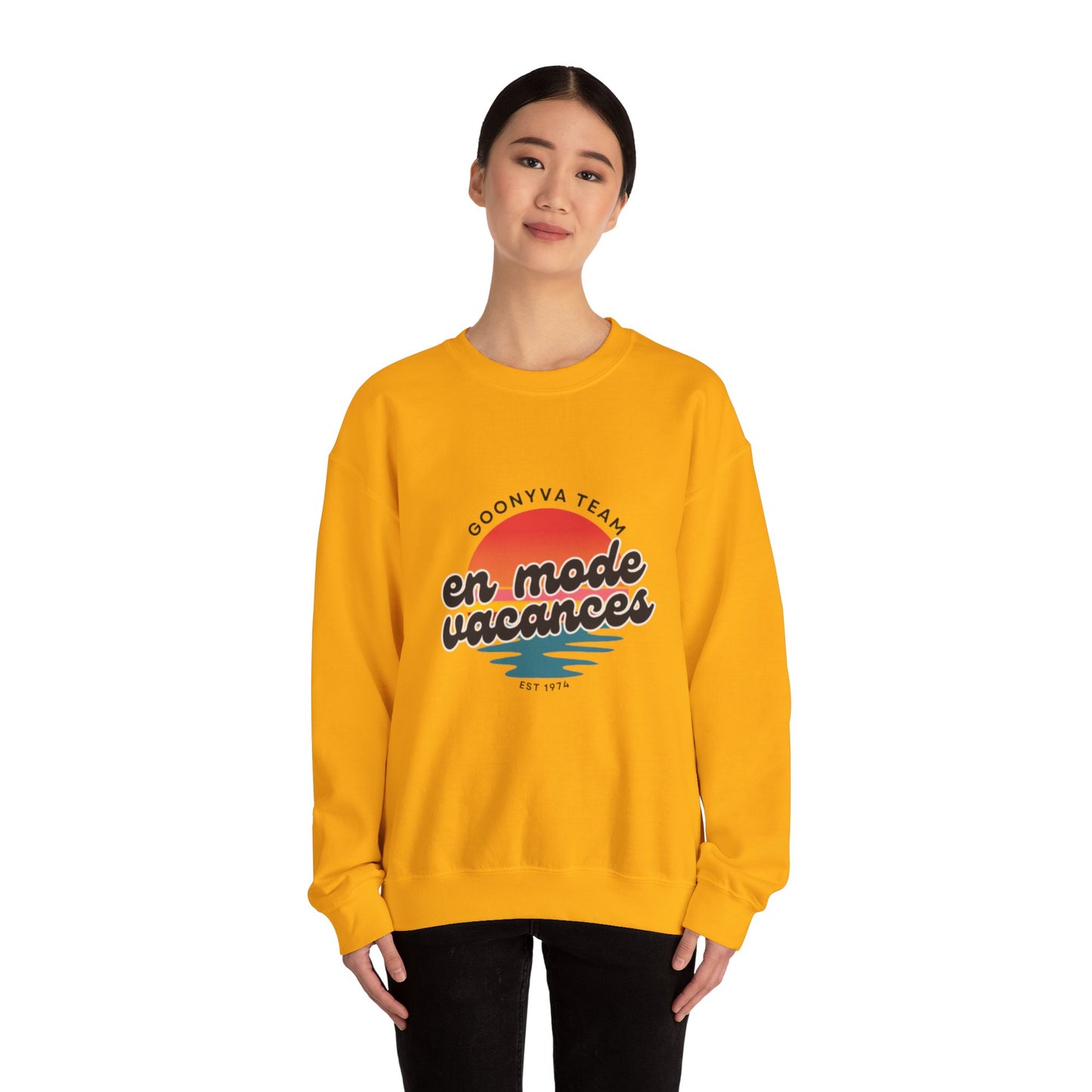 Chandail Col Rond "Chill Vibes" Pour les journées décontractées  Idéal pour la détente douillette  Parfait pour le voyage  Cadeau pour les amis  Style vacances
