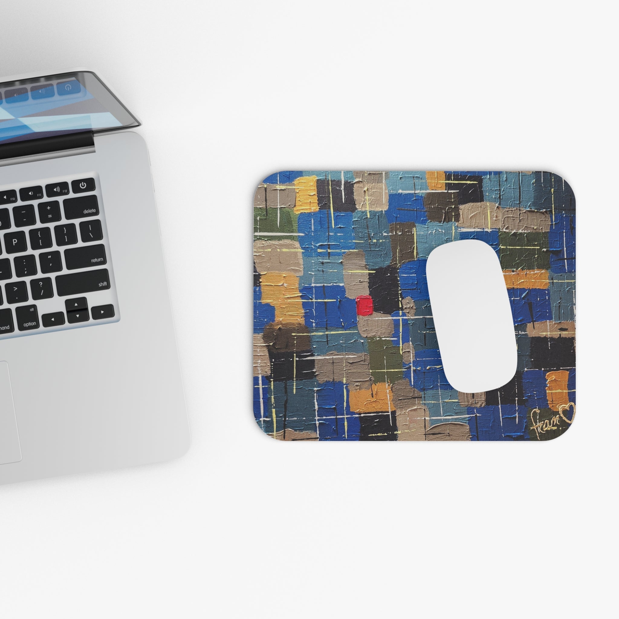 Tapis de souris de l'artiste peintre Marc Francoeur ayant comme titre L'intrus