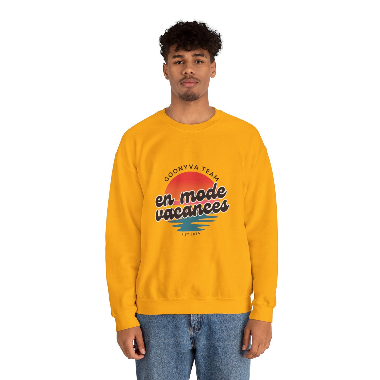 Chandail Col Rond "Chill Vibes" Pour les journées décontractées  Idéal pour la détente douillette  Parfait pour le voyage  Cadeau pour les amis  Style vacances