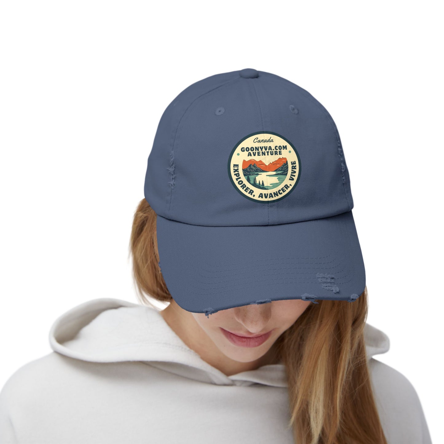 Casquette Unisexe Distressed "Aventure Vintage" Décontractée  Casquette d'explorateur  Cadeau pour les voyageurs  Plaisirs en plein air  Accessoire de mode tendance