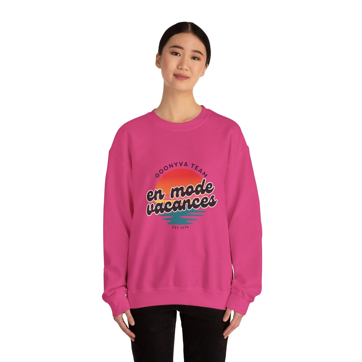 Chandail Col Rond "Chill Vibes" Pour les journées décontractées  Idéal pour la détente douillette  Parfait pour le voyage  Cadeau pour les amis  Style vacances