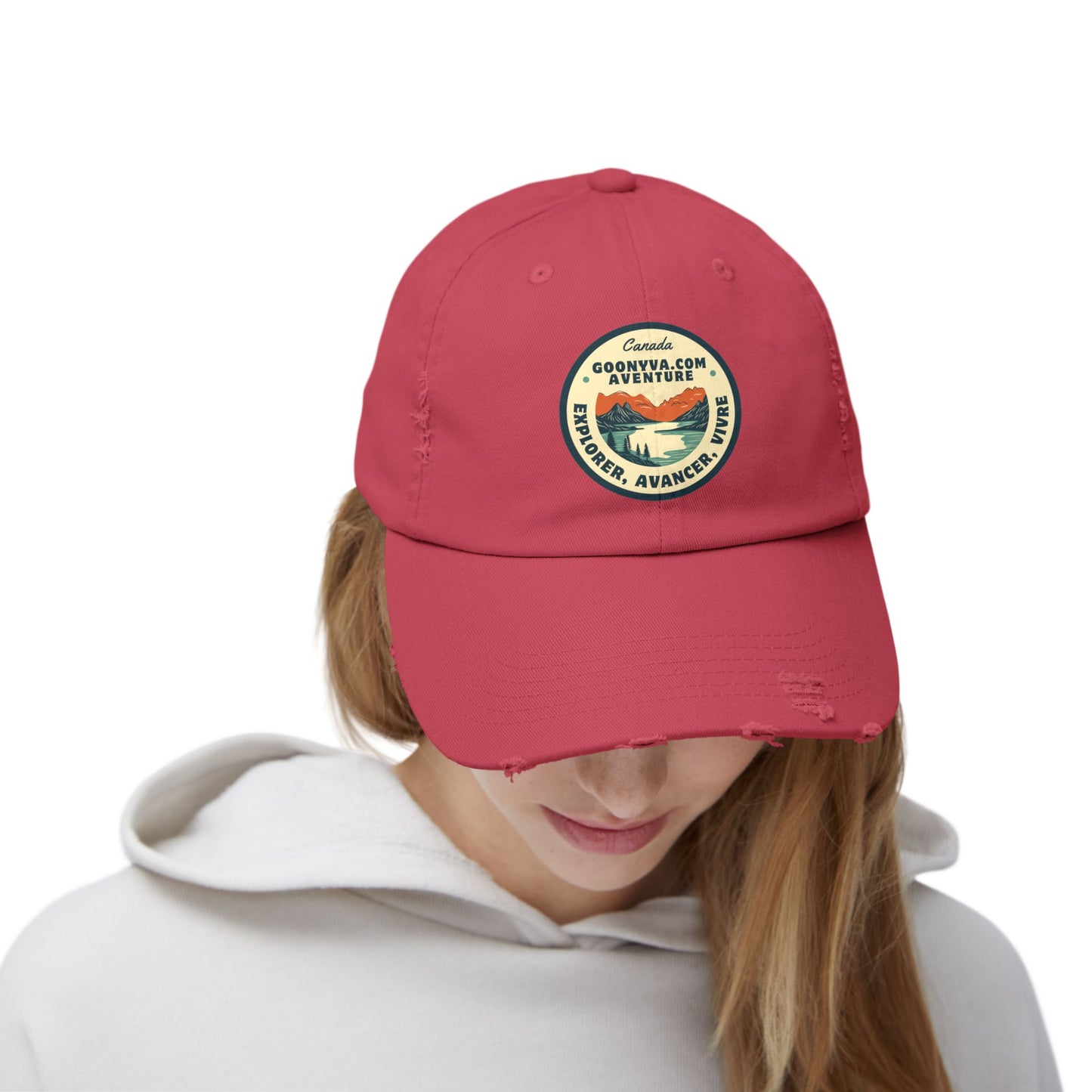Casquette Unisexe Distressed "Aventure Vintage" Décontractée  Casquette d'explorateur  Cadeau pour les voyageurs  Plaisirs en plein air  Accessoire de mode tendance