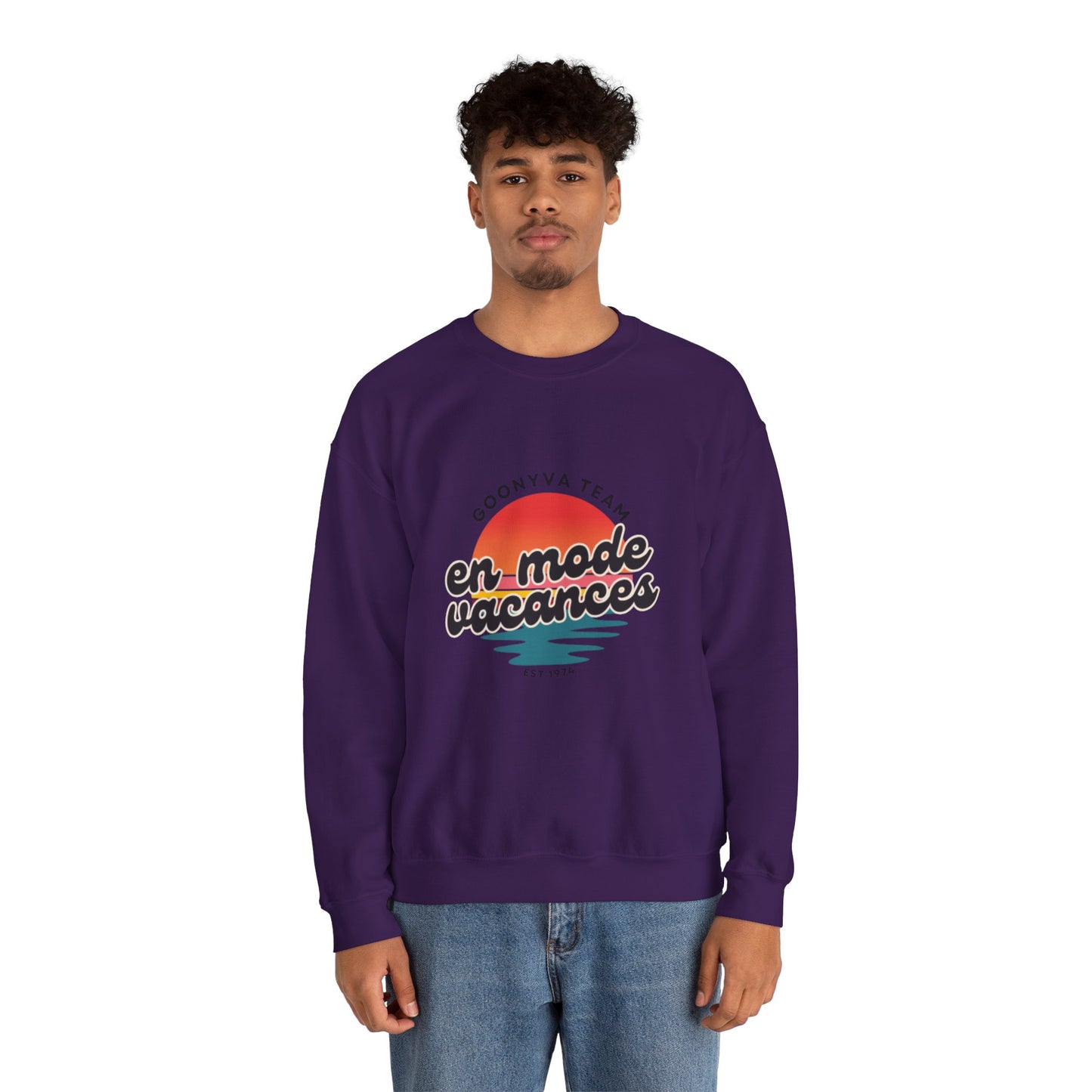 Chandail Col Rond "Chill Vibes" Pour les journées décontractées  Idéal pour la détente douillette  Parfait pour le voyage  Cadeau pour les amis  Style vacances