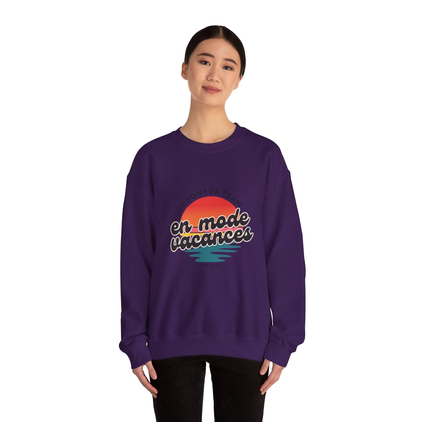 Chandail Col Rond "Chill Vibes" Pour les journées décontractées  Idéal pour la détente douillette  Parfait pour le voyage  Cadeau pour les amis  Style vacances