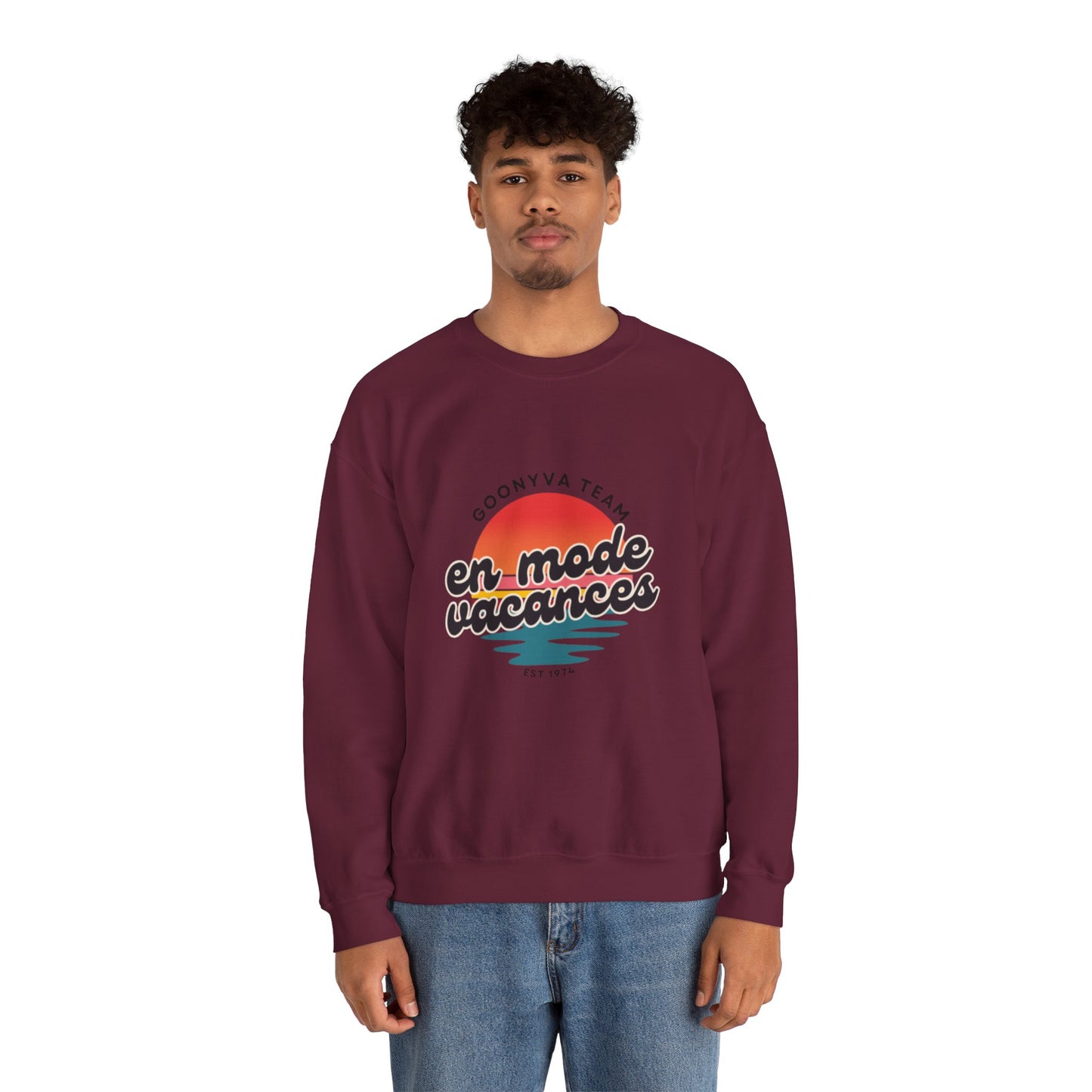 Chandail Col Rond "Chill Vibes" Pour les journées décontractées  Idéal pour la détente douillette  Parfait pour le voyage  Cadeau pour les amis  Style vacances