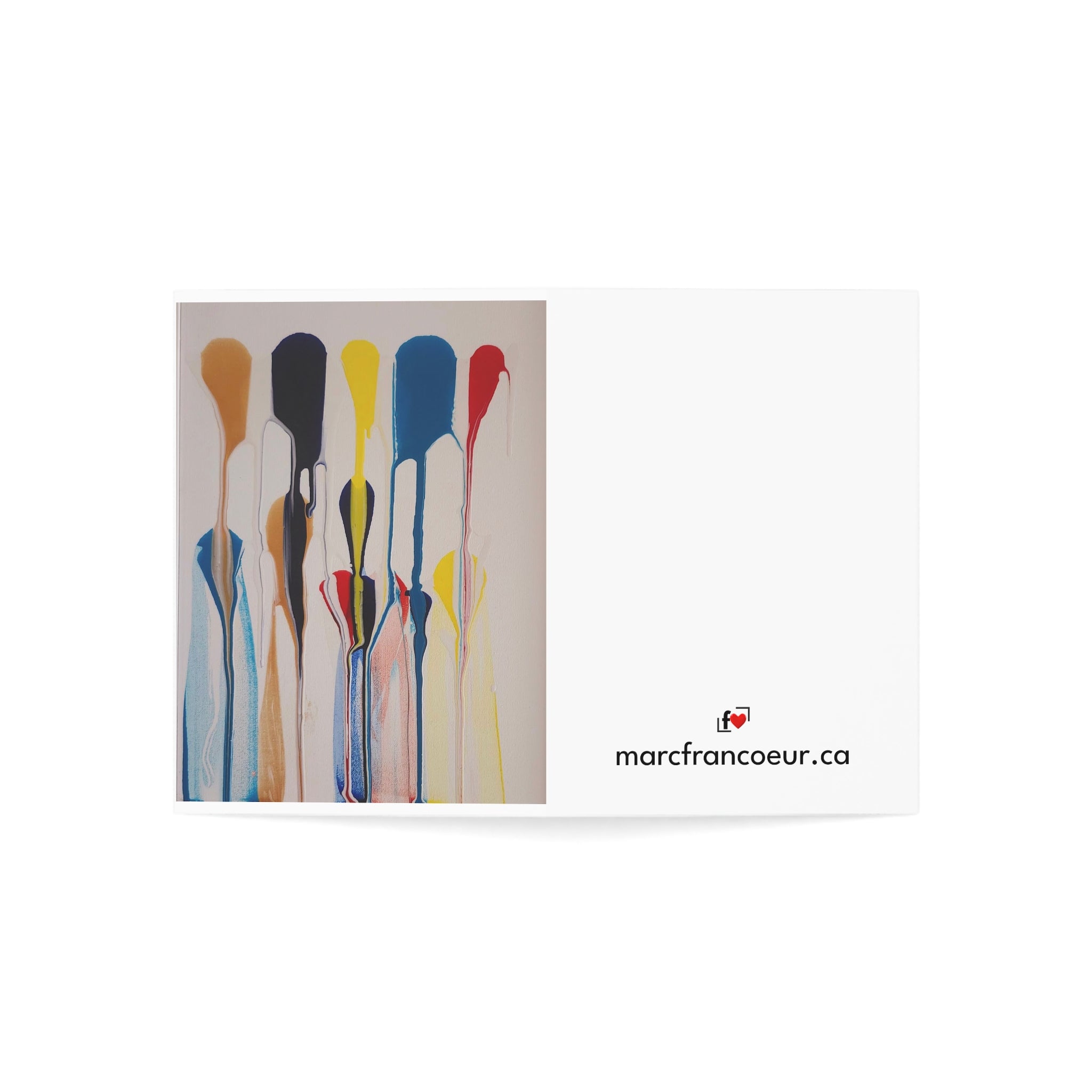 Ensemble de Cartes de Vœux Artistiques Motifs peints colorés de l'artiste Marc Francoeur pour toutes les occasions  Cartes de correspondance  Cartes d'anniversaire  Cartes de remerciement  Cartes de fêtes