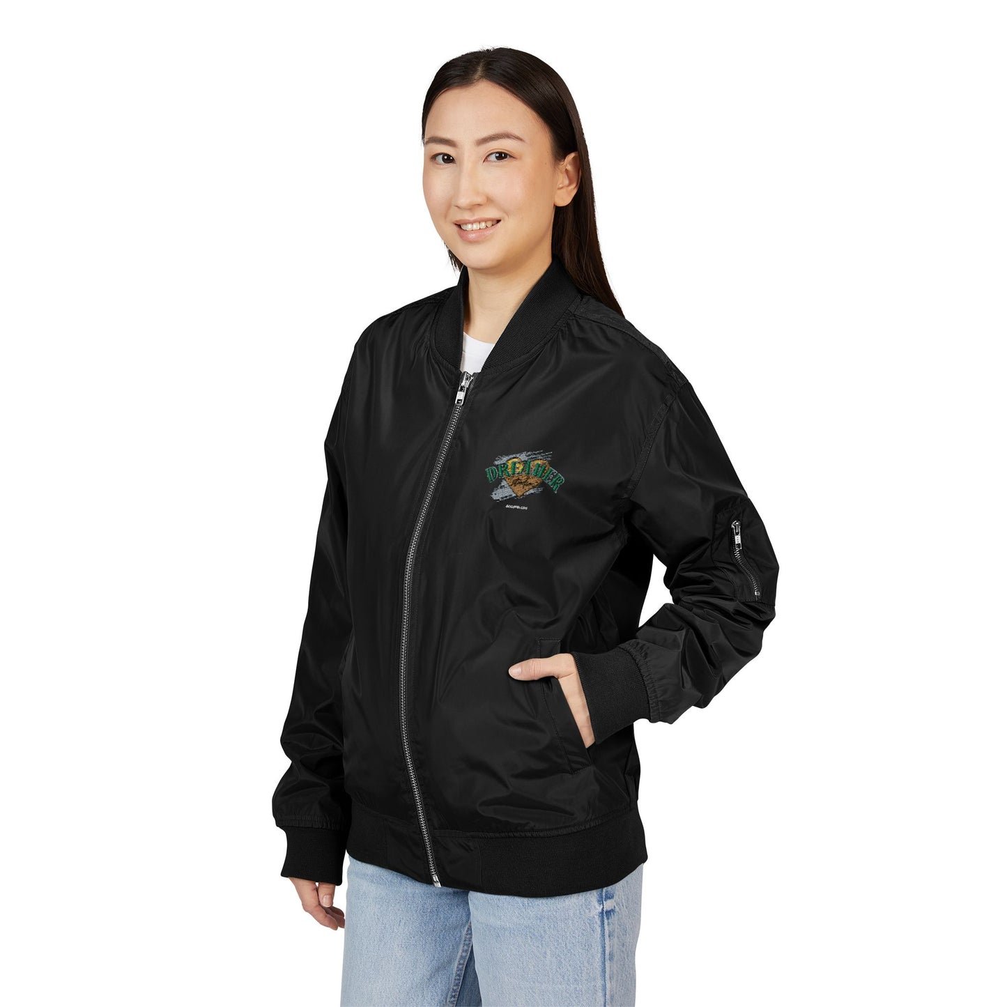 Blouson bombardier brodé écoresponsable Mode durable et tendance  Vêtement d'extérieur à motifs  Cadeau pour les amoureux de la nature  Veste stylée