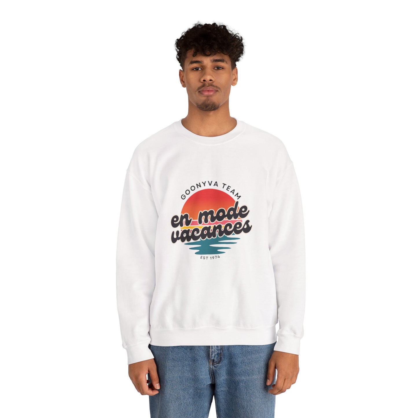 Chandail Col Rond "Chill Vibes" Pour les journées décontractées  Idéal pour la détente douillette  Parfait pour le voyage  Cadeau pour les amis  Style vacances