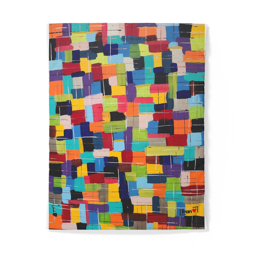 Colorblock Abstract Cotton Duvet Cover — Bright Geometric Bedroom Bedding