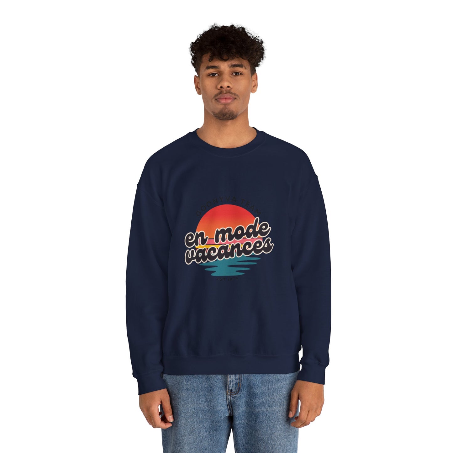 Chandail Col Rond "Chill Vibes" Pour les journées décontractées  Idéal pour la détente douillette  Parfait pour le voyage  Cadeau pour les amis  Style vacances