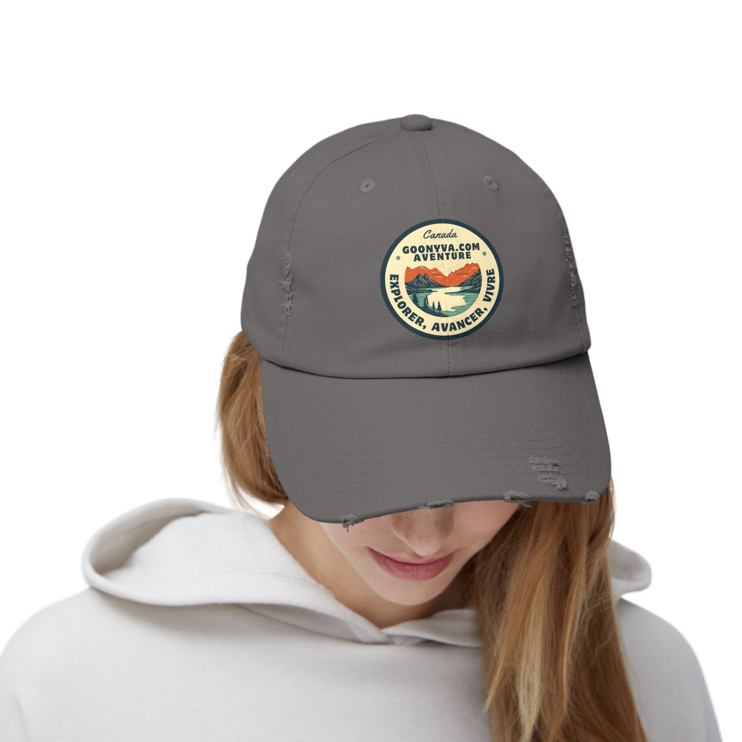 Casquette Unisexe Distressed "Aventure Vintage" Décontractée  Casquette d'explorateur  Cadeau pour les voyageurs  Plaisirs en plein air  Accessoire de mode tendance