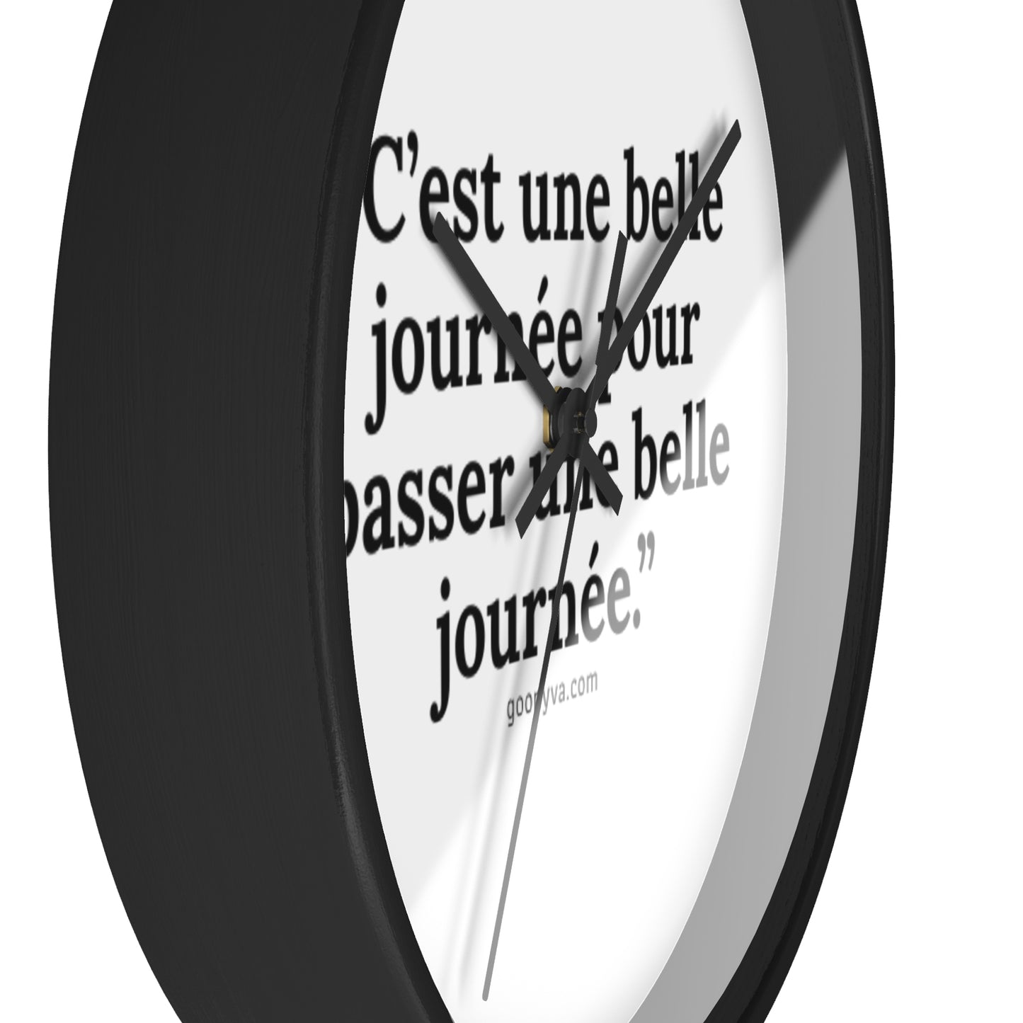 Horloge Murale Inspirante avec Citation Française : Décoration Motivante pour la Maison, Horloge de Bureau Stylée, Cadeau Unique pour Elle, Ambiance Positive.