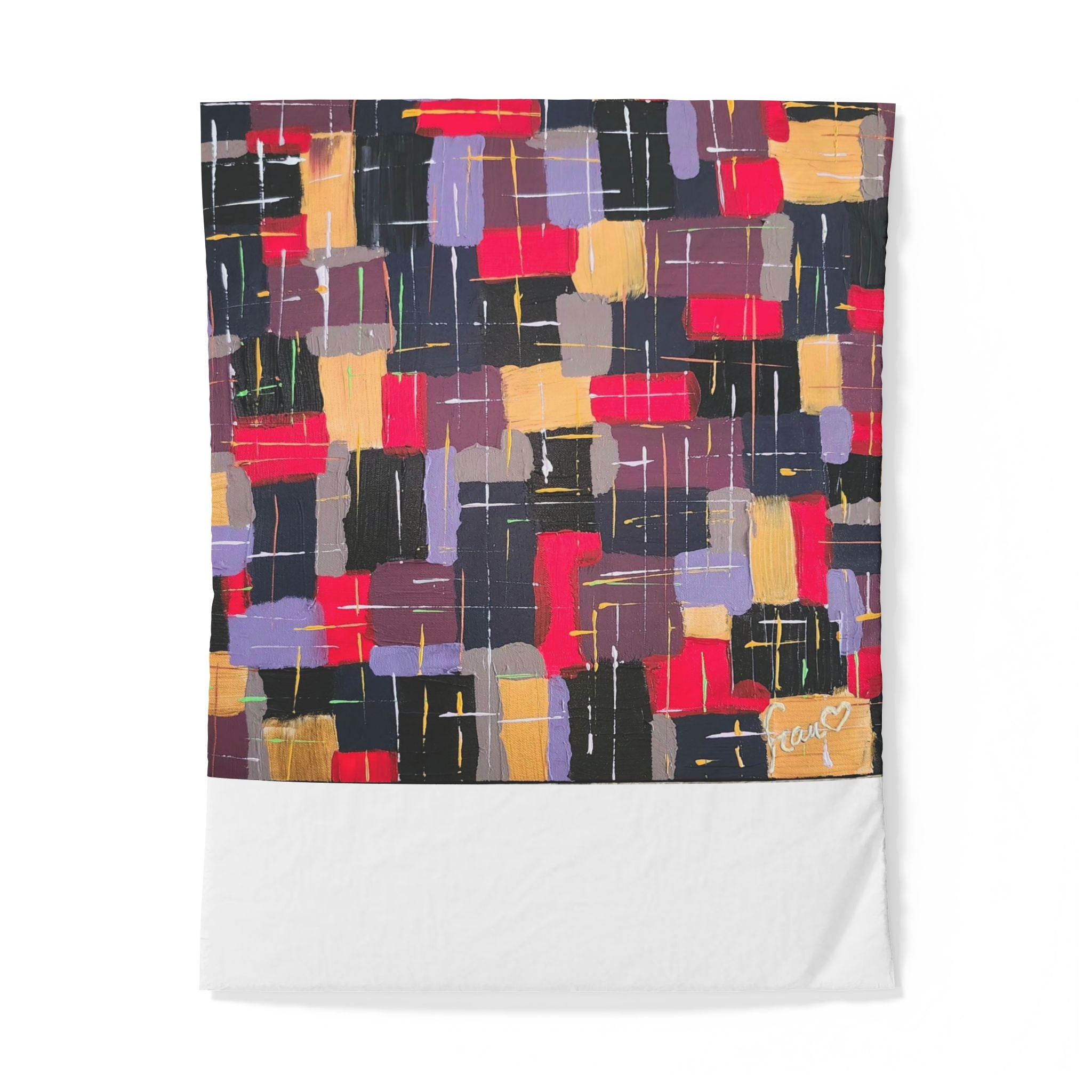 Abstract Color Block Duvet Cover — Modern Geometric Cotton Bedding