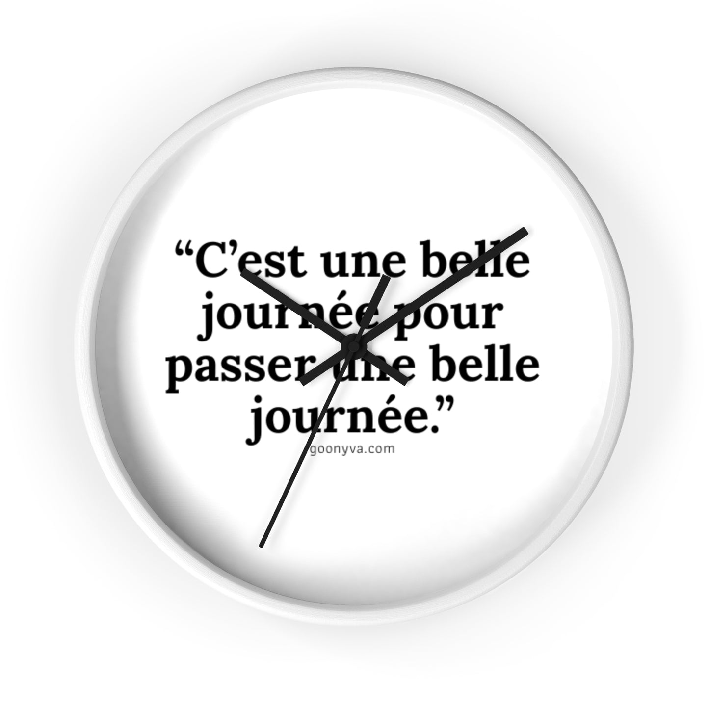 Horloge Murale Inspirante avec Citation Française : Décoration Motivante pour la Maison, Horloge de Bureau Stylée, Cadeau Unique pour Elle, Ambiance Positive.