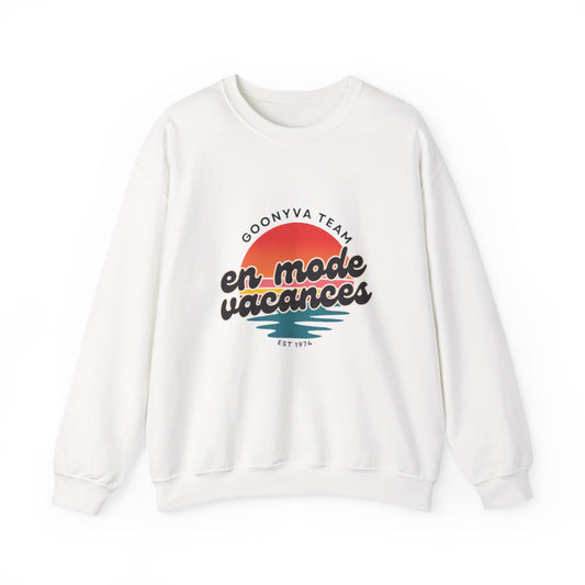 Chandail Col Rond "Chill Vibes" Pour les journées décontractées  Idéal pour la détente douillette  Parfait pour le voyage  Cadeau pour les amis  Style vacances