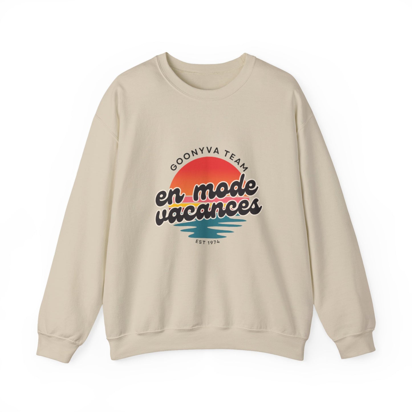 Chandail Col Rond "Chill Vibes" Pour les journées décontractées  Idéal pour la détente douillette  Parfait pour le voyage  Cadeau pour les amis  Style vacances