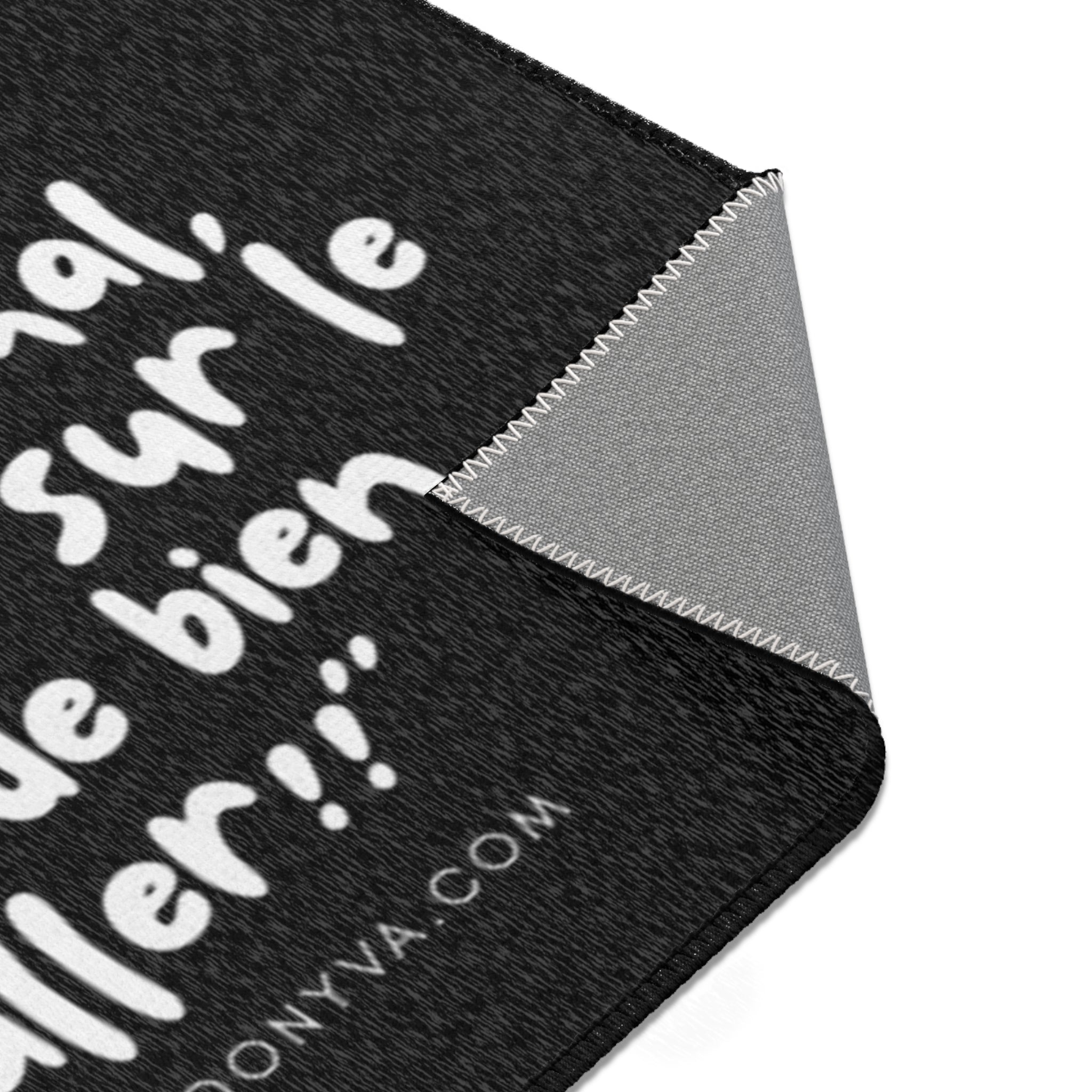 Tapis de Sol Design avec Citation Inspirante – L'Élément Moderne pour Votre Intérieur. Accessoire Indispensable pour le Salon, Parfait pour Offrir.