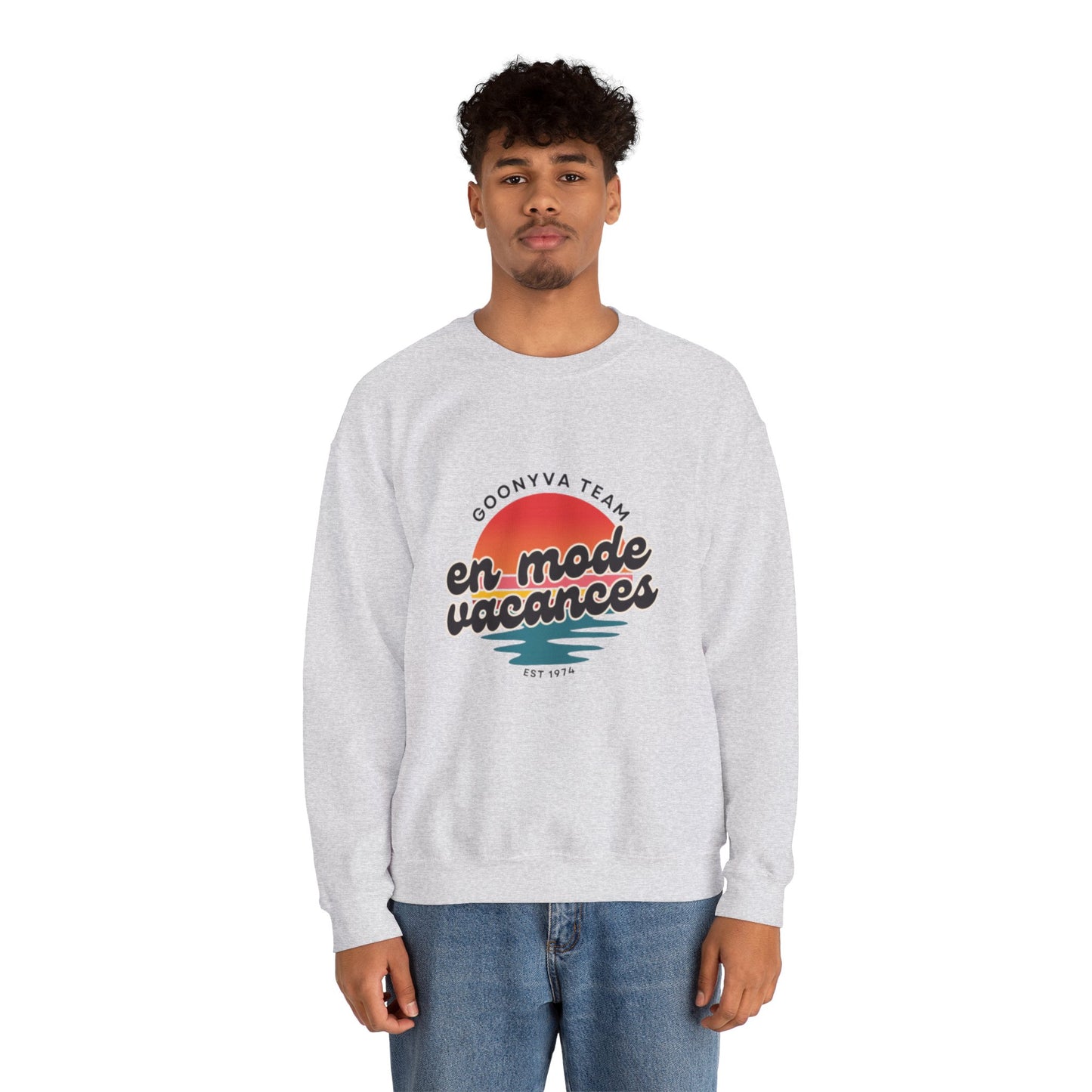 Chandail Col Rond "Chill Vibes" Pour les journées décontractées  Idéal pour la détente douillette  Parfait pour le voyage  Cadeau pour les amis  Style vacances