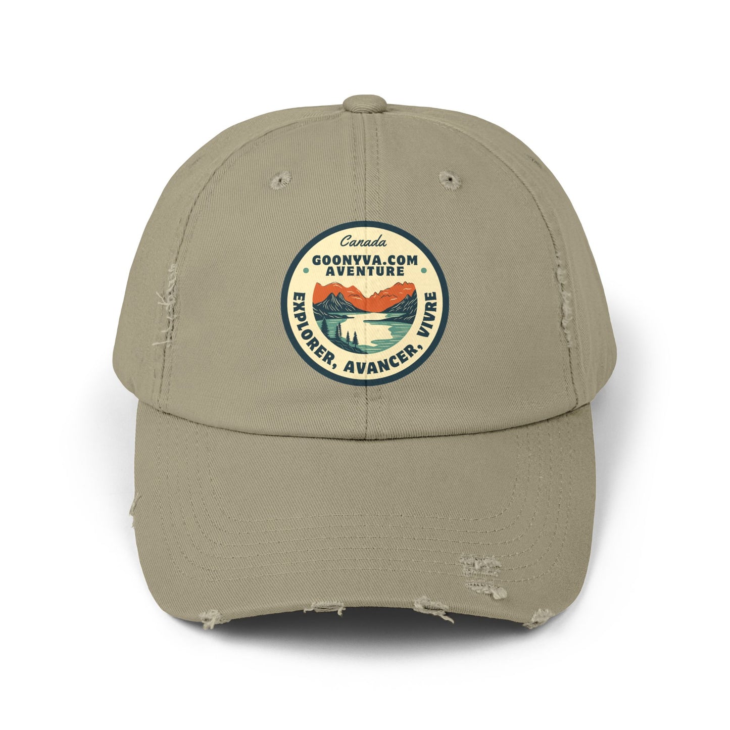 Casquette Unisexe Distressed "Aventure Vintage" Décontractée  Casquette d'explorateur  Cadeau pour les voyageurs  Plaisirs en plein air  Accessoire de mode tendance
