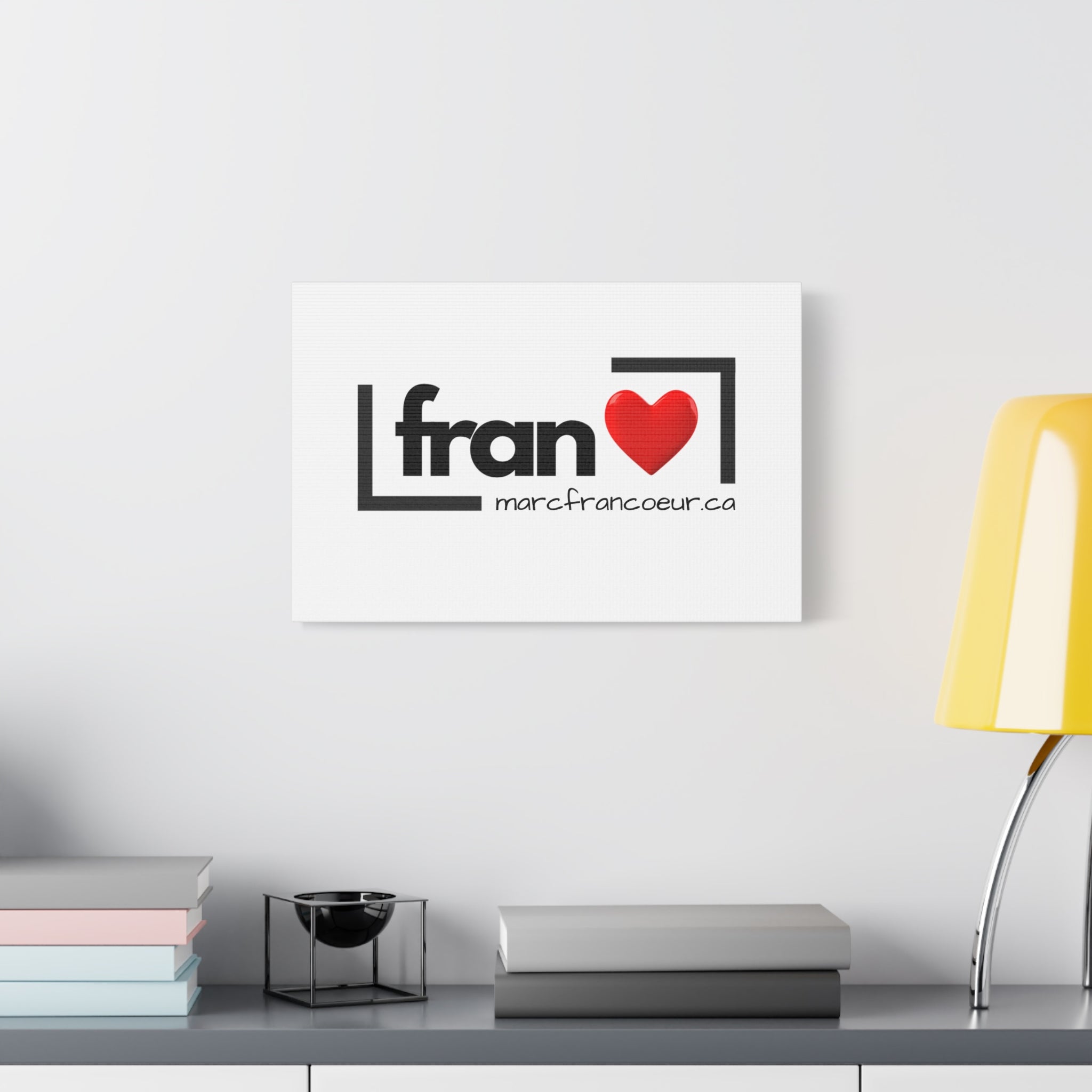 Fran Heart Logo Matte Canvas Print — Stretched Wall Art (marcfrancoeur.ca)