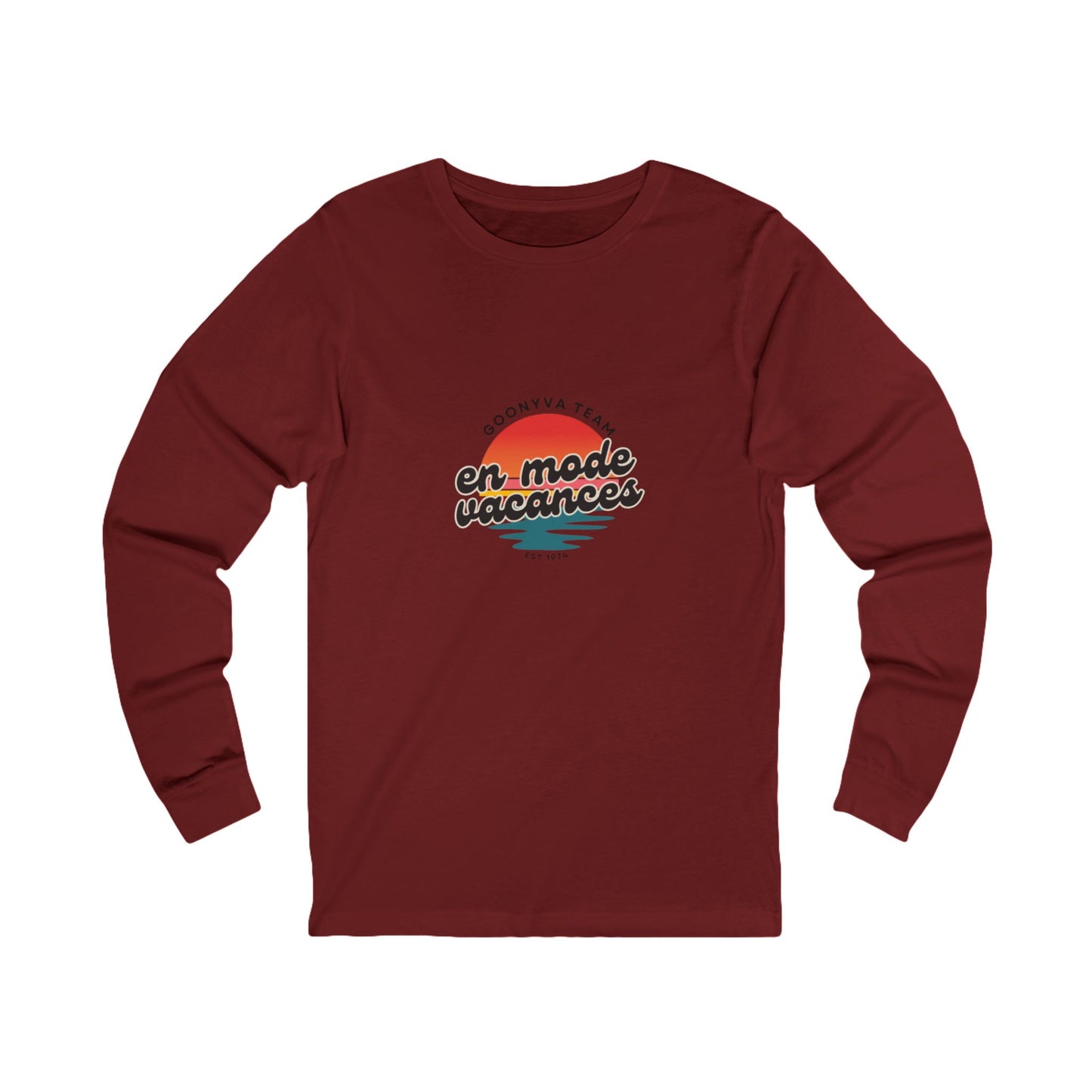 T-shirt Unisexe à Manches Longues T-shirt décontracté pour les vacances  Cadeau pour les amoureux du voyage  Tenue d'été  Haut élégant pour la superposition