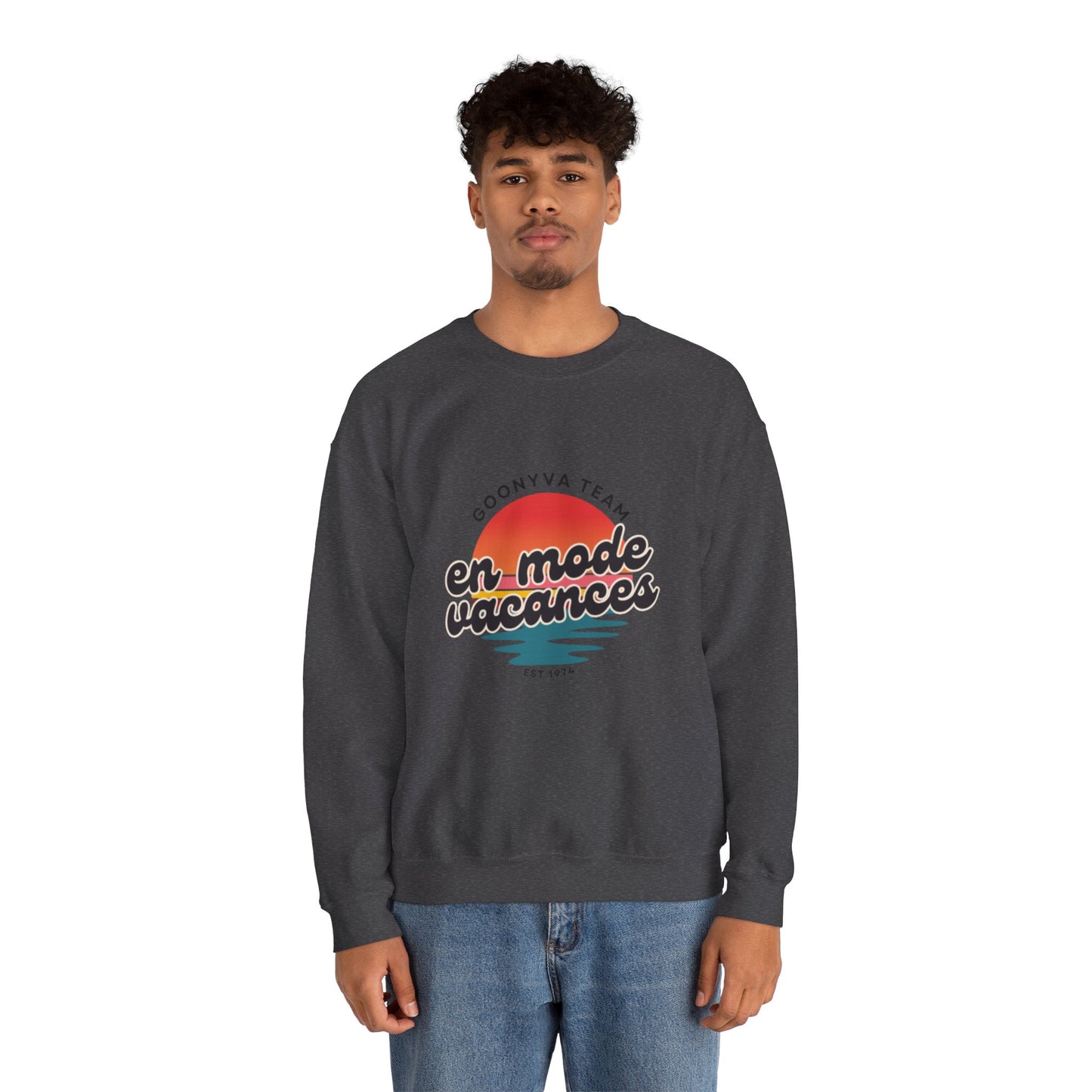 Chandail Col Rond "Chill Vibes" Pour les journées décontractées  Idéal pour la détente douillette  Parfait pour le voyage  Cadeau pour les amis  Style vacances