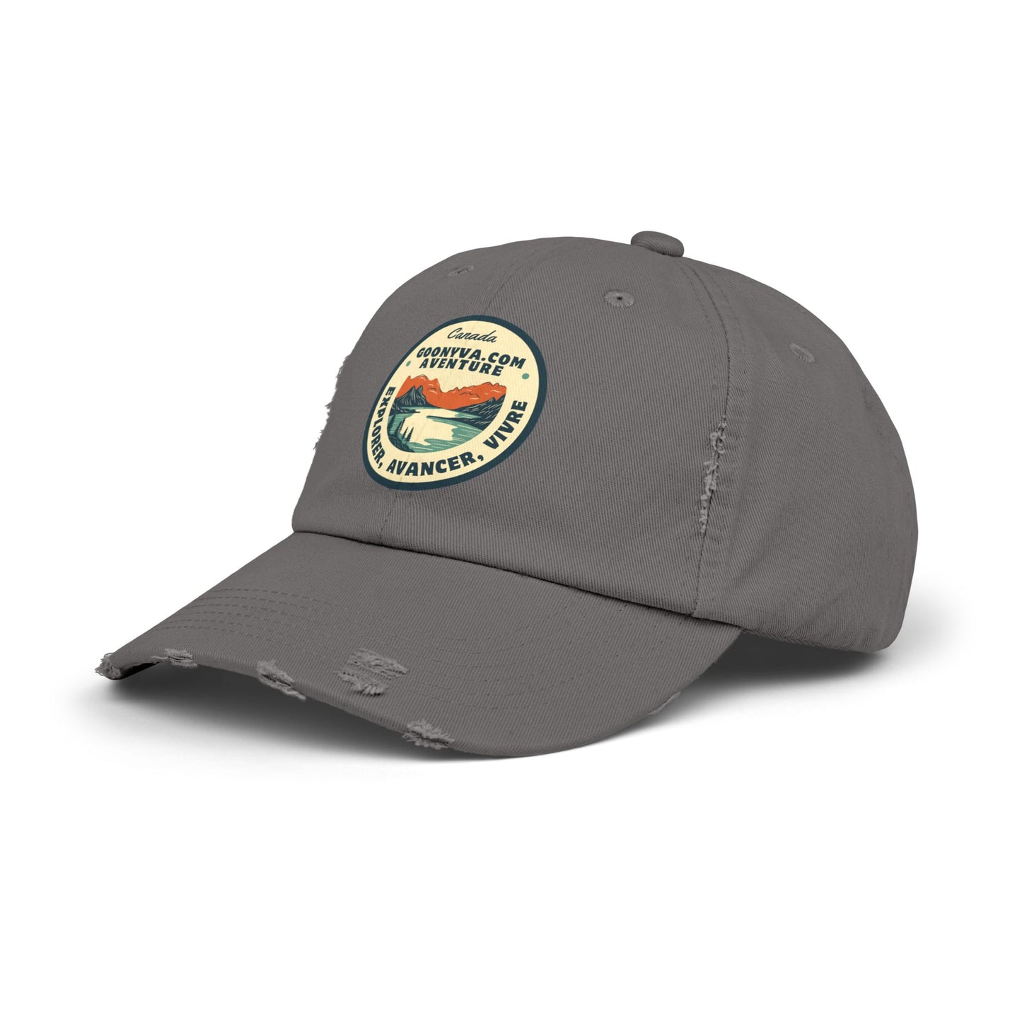 Casquette Unisexe Distressed "Aventure Vintage" Décontractée  Casquette d'explorateur  Cadeau pour les voyageurs  Plaisirs en plein air  Accessoire de mode tendance