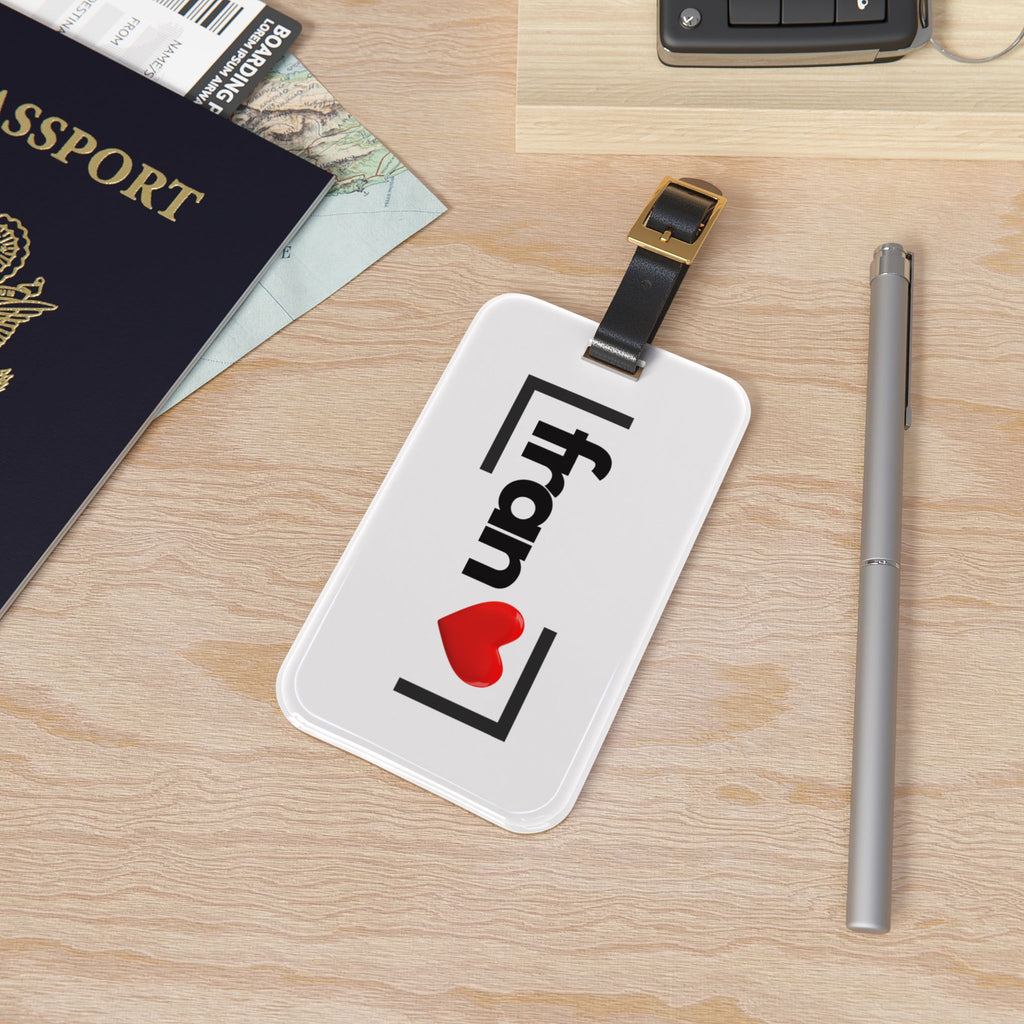 Étiquette de bagage personnalisée Étiquette de voyage personnalisée  Cadeau unique pour les voyageurs  Étiquette de bagage avec motif cœur  Étiquette à bagage