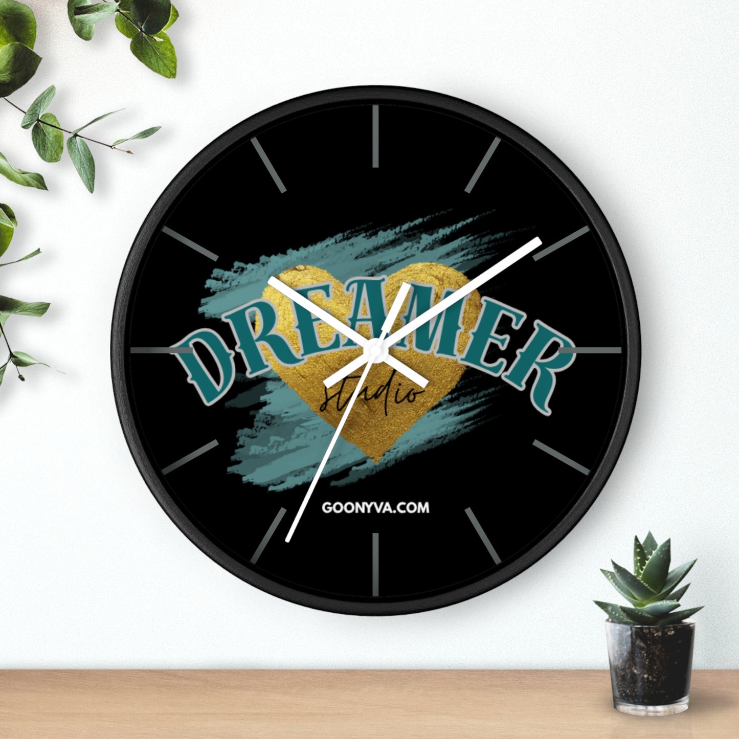 Horloge murale "Cœur de Rêveur" Décoration inspirante pour la maison et le bureau  Cadeau pour les rêveurs  Art de motivation  Décoration murale unique